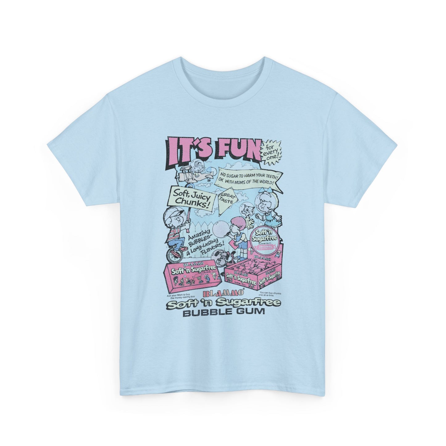 blammo bubble gum vintage comic book advertisement tshirt