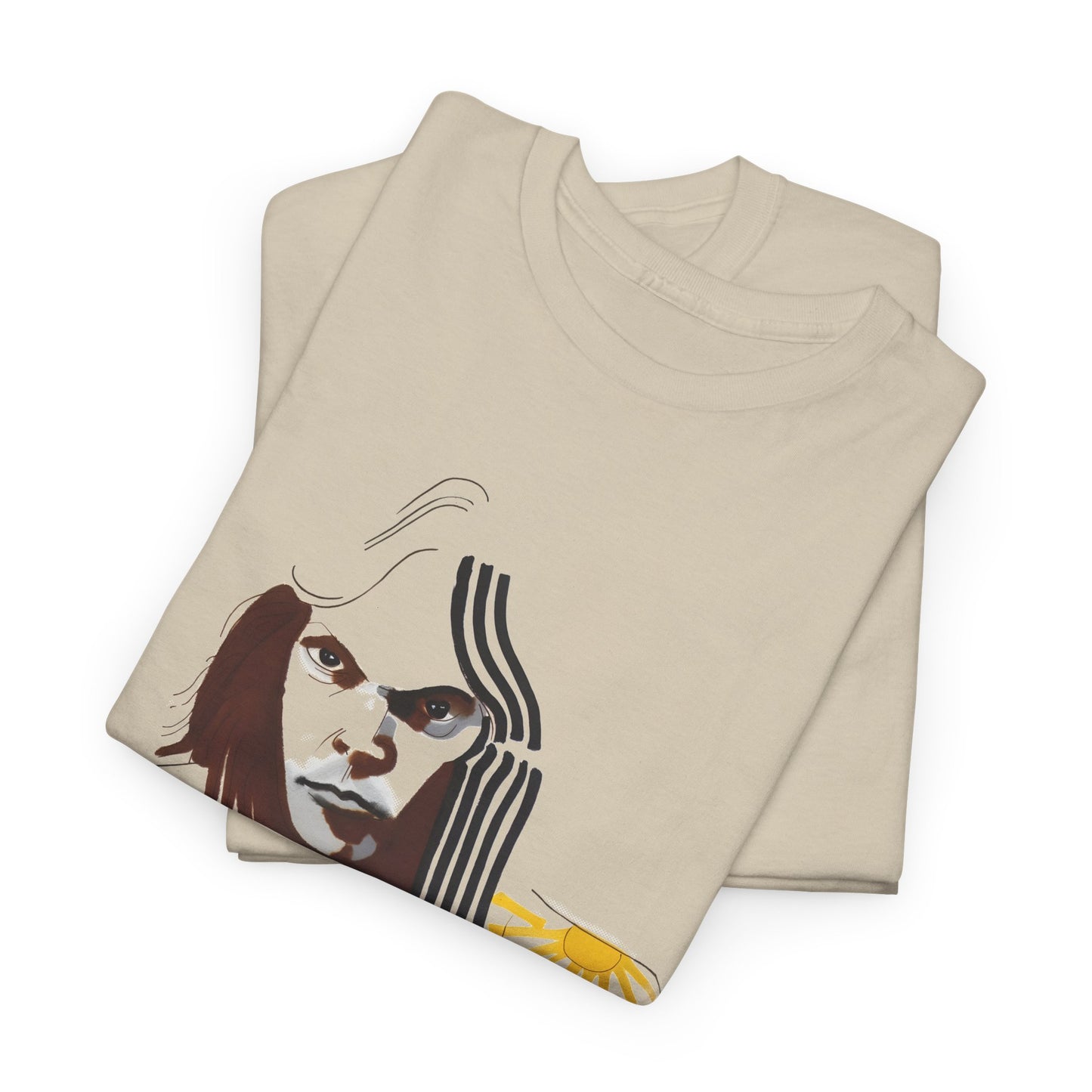 neil young portrait by joni mitchell reproduction tshirt