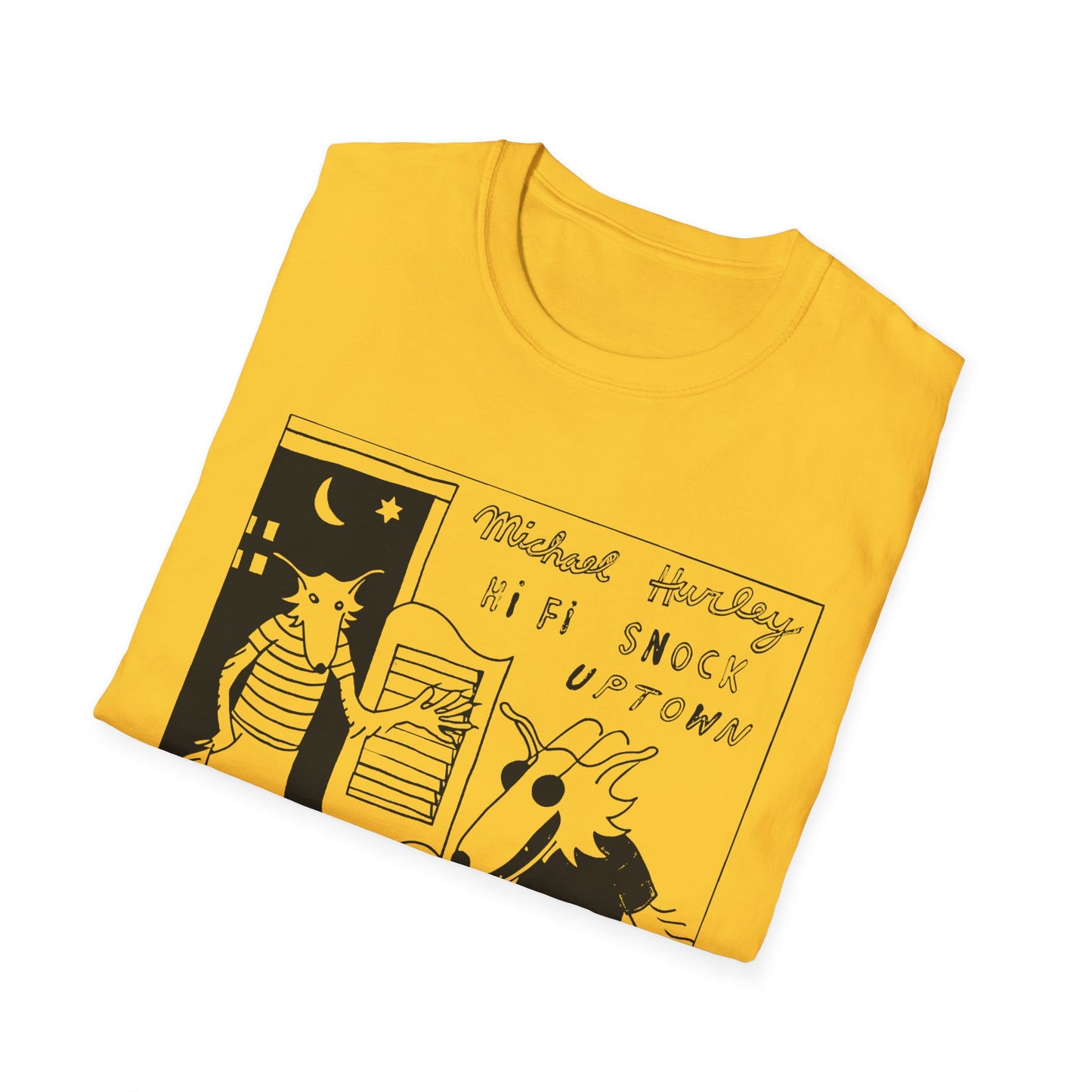 michael hurley 1972 hi fi snock uptown album in stencil tshirt