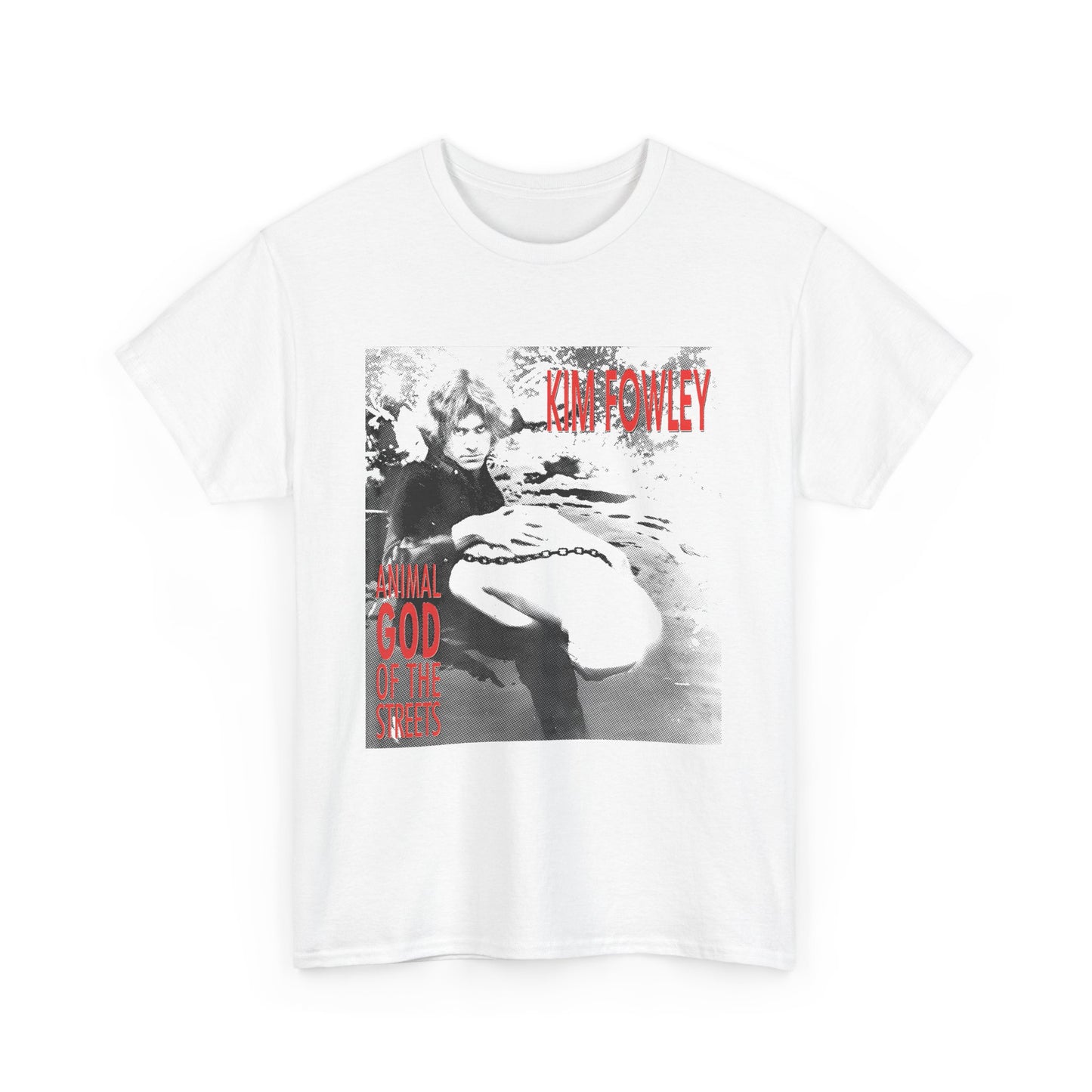 1974 animal god of the streets by kim fowley album cover stretched tshirt