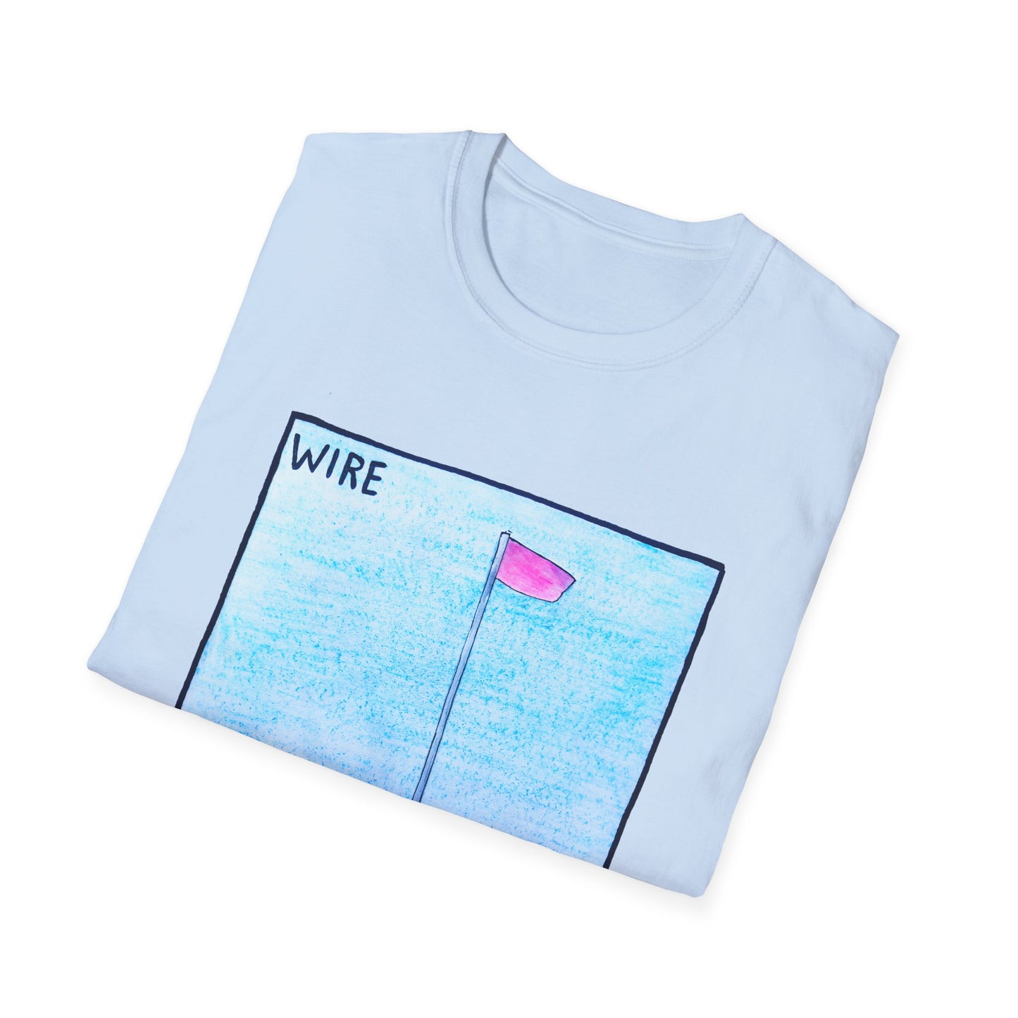 wire 1977 pink flag album cover homemade fan art tshirt