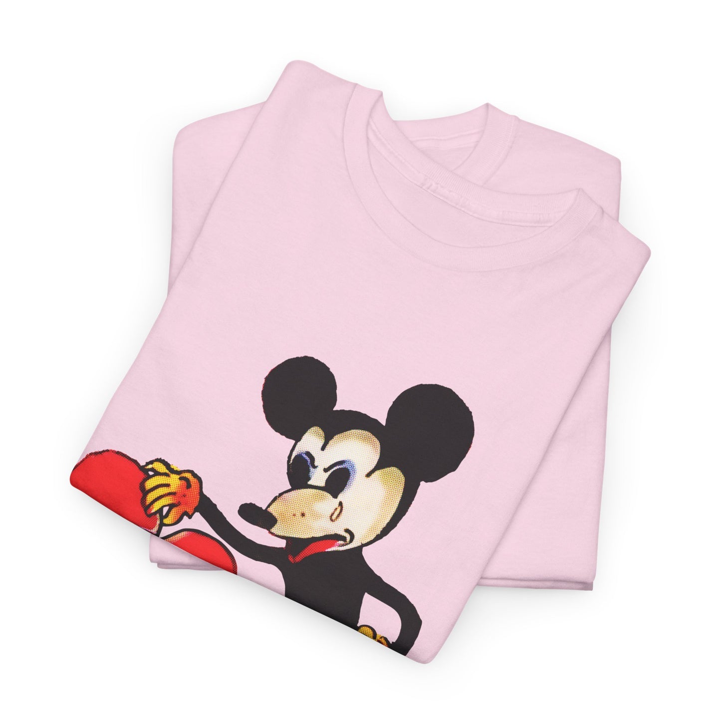 heart broken steamboat mickey mouse french postcard reproduction tshirt