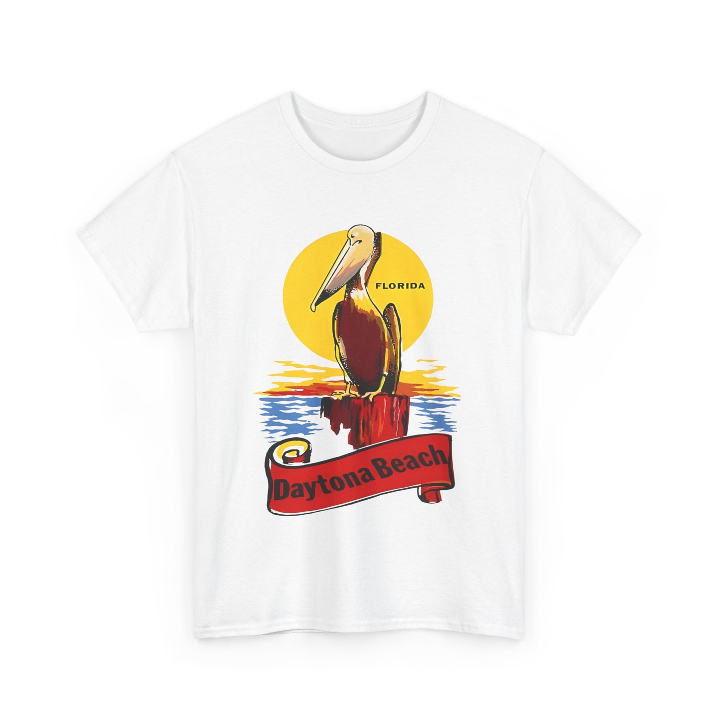 vintage florida pelican souvenir water decal reproduction tshirt