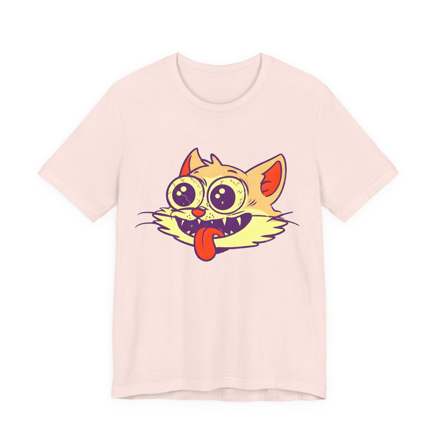 cute creepy strung out high happy kitty cat tshirt