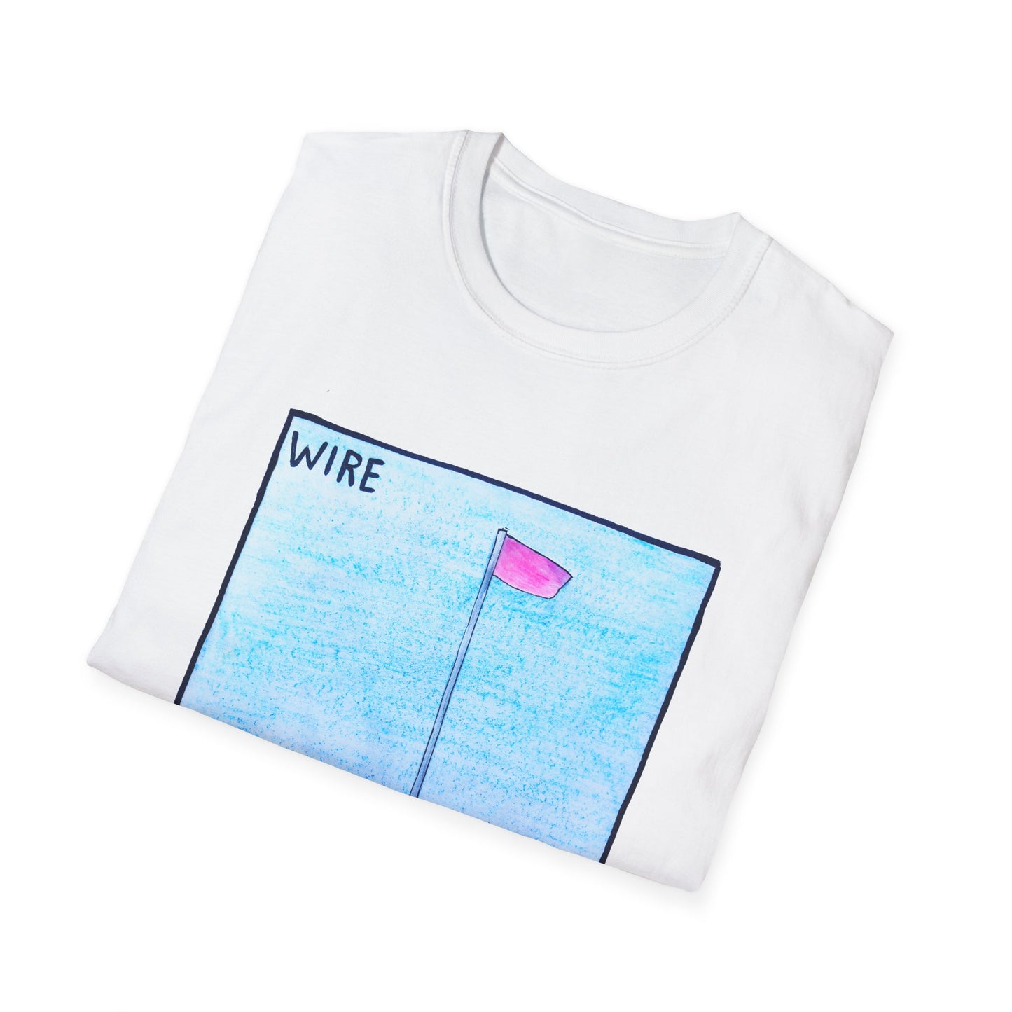 wire 1977 pink flag album cover homemade fan art tshirt