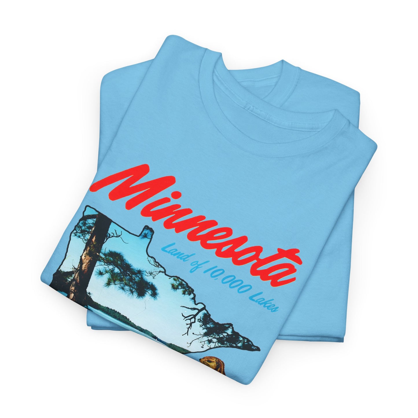 vintage postcard minnesota land of 10 000 lakes reproduction tshirt
