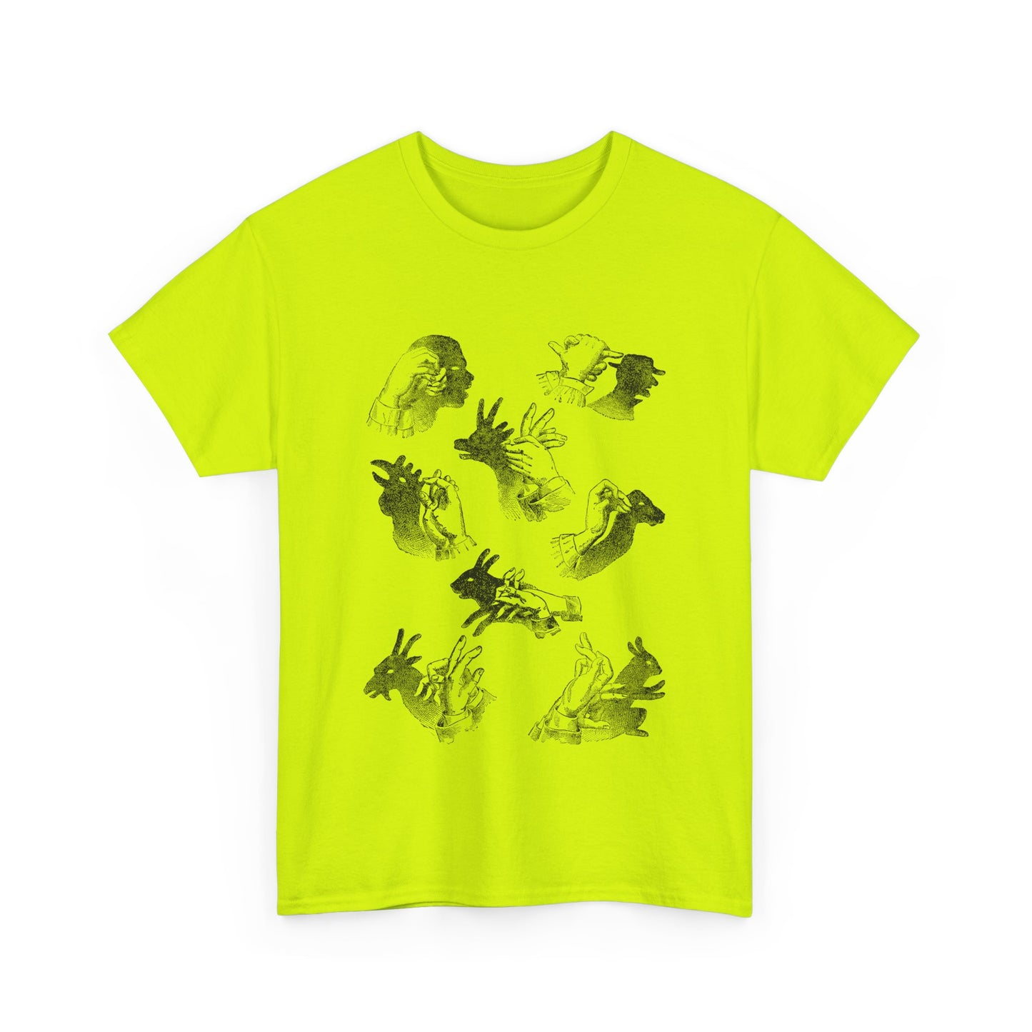 1883 hand shadows on the wall illustration from popular scientific recreations book tshirt