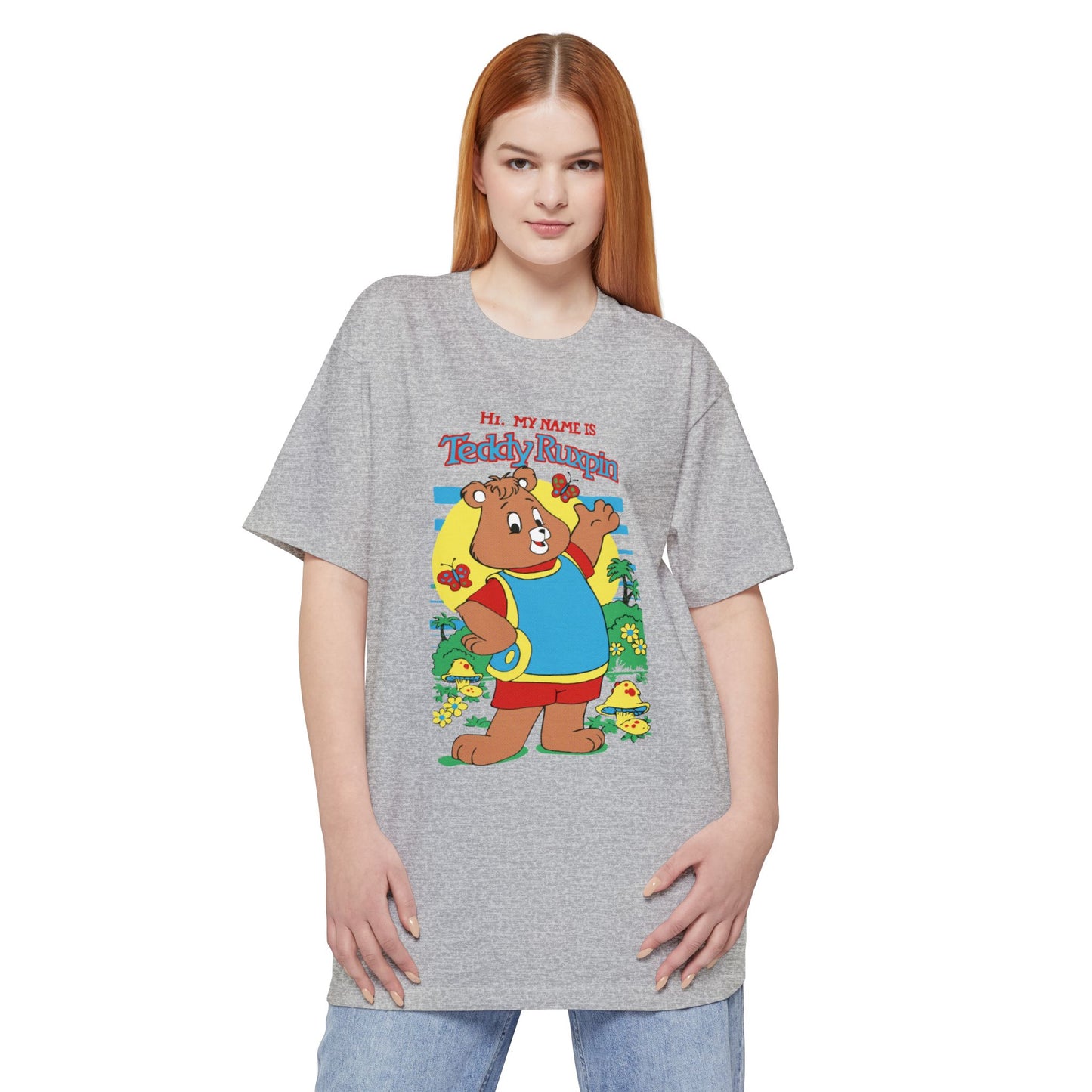 oversized vintage teddy ruxpin reproduction unisex tall beefy tshirt