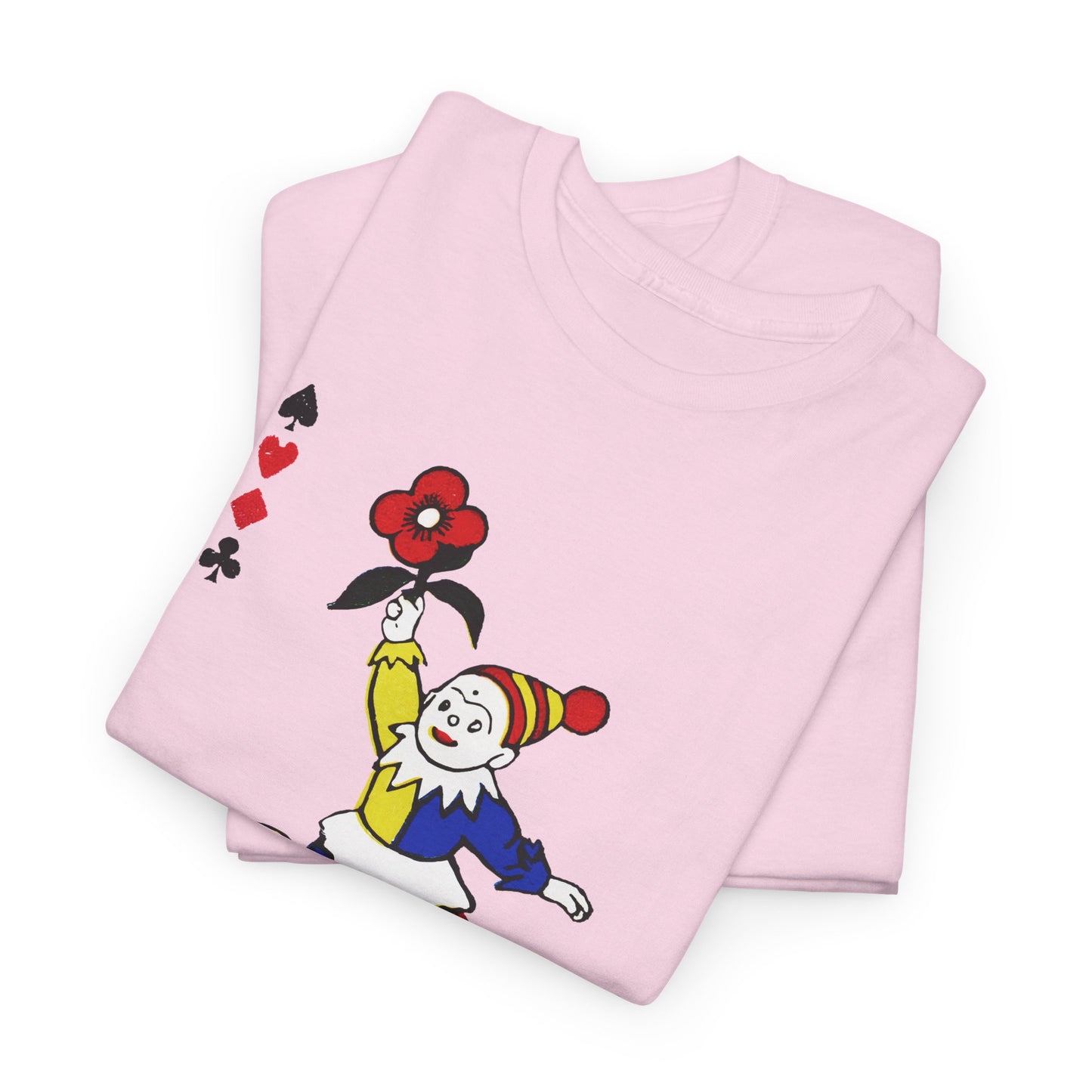vintage children playing cards flowers reproduction tshirt