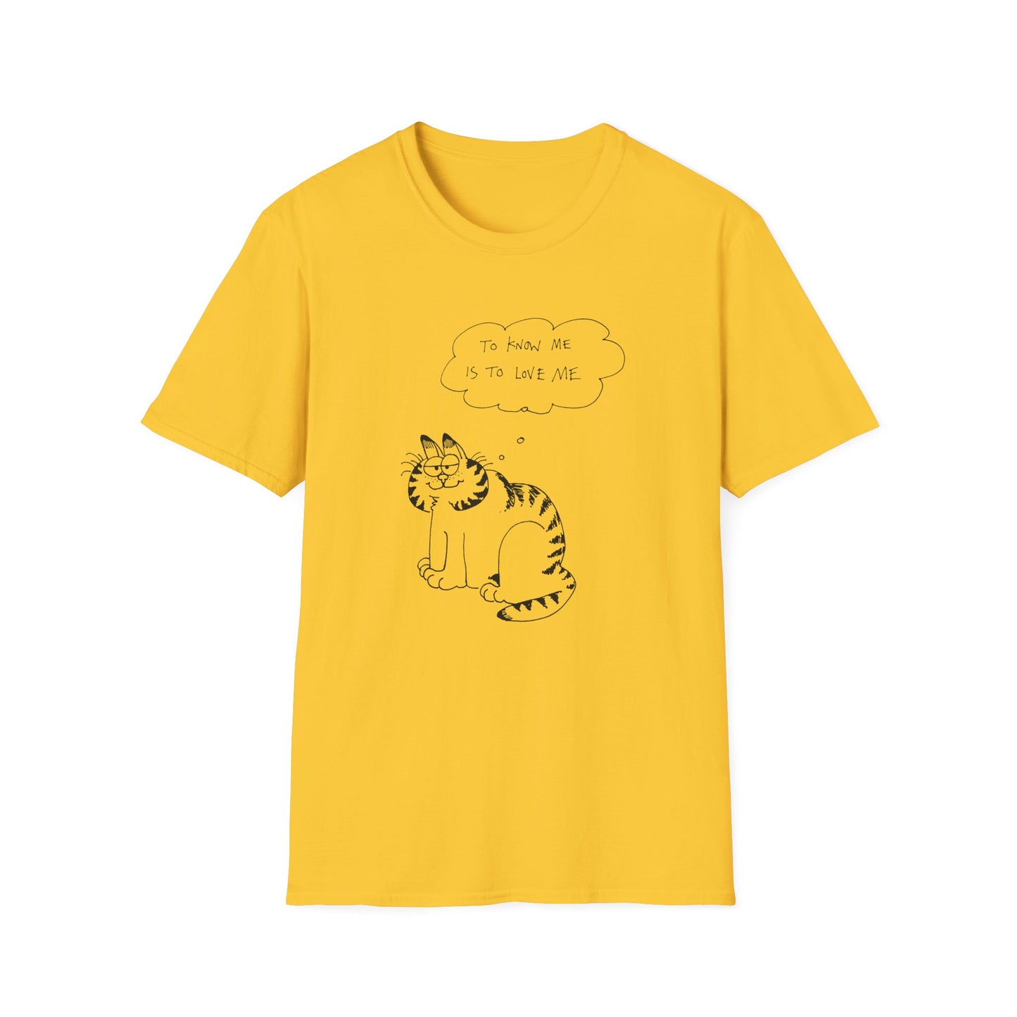original drawing garfield fan art to know me is to love me tshirt