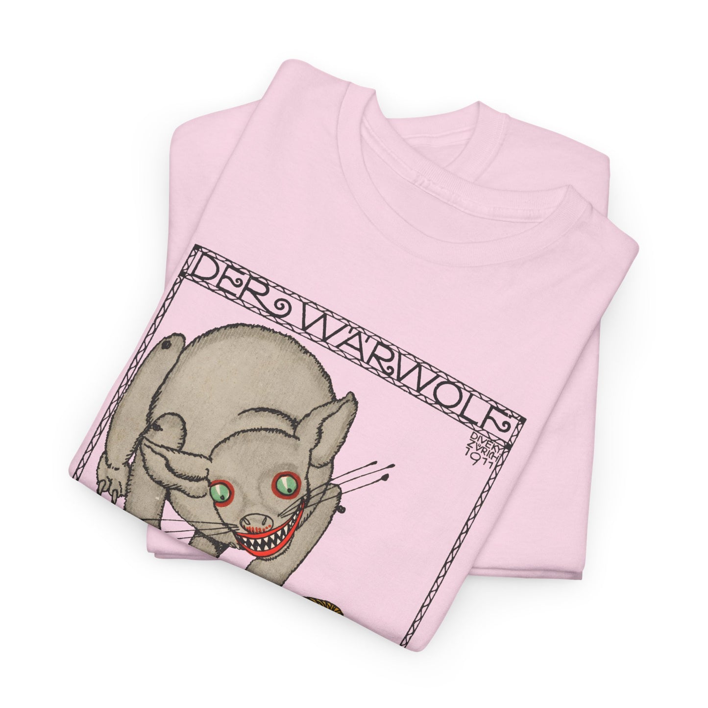 1911 josef von diveky the werewolf (der warwolf) color lithograph reproduction tshirt