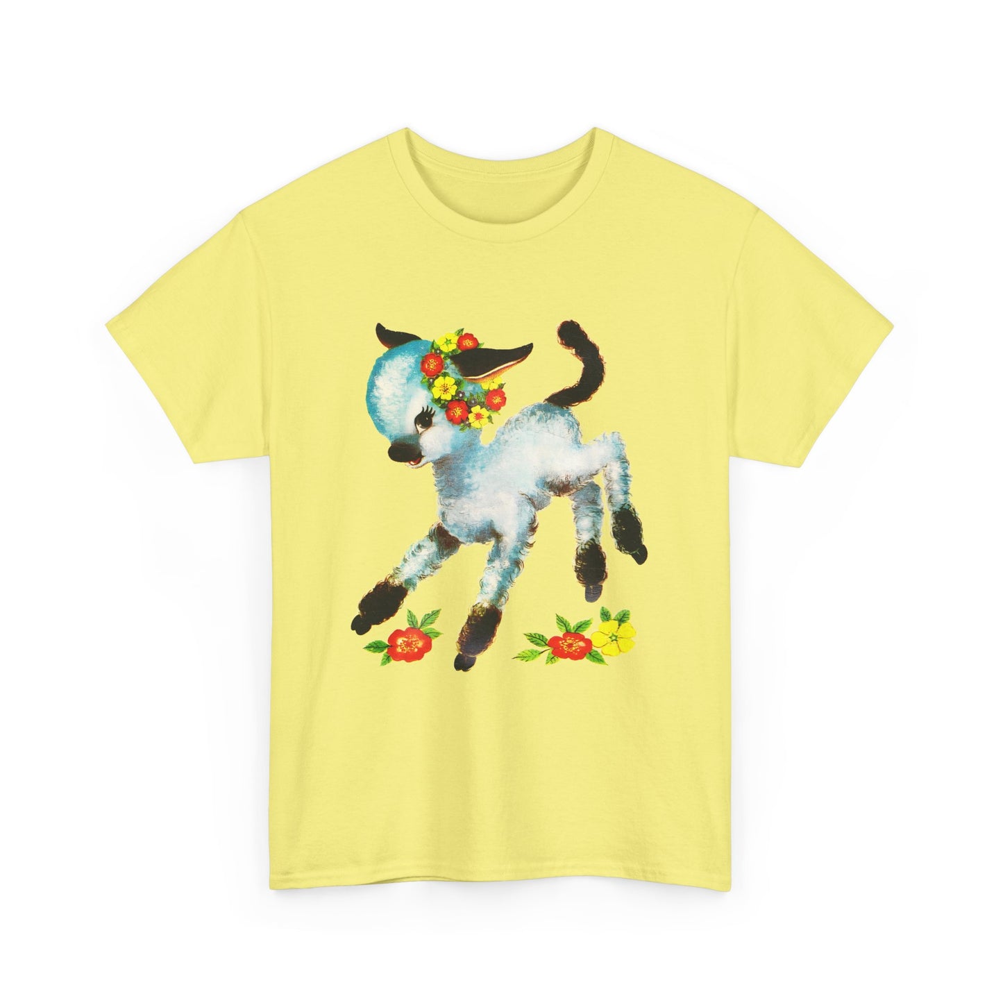 vintage cute baby sheep reproduction tshirt