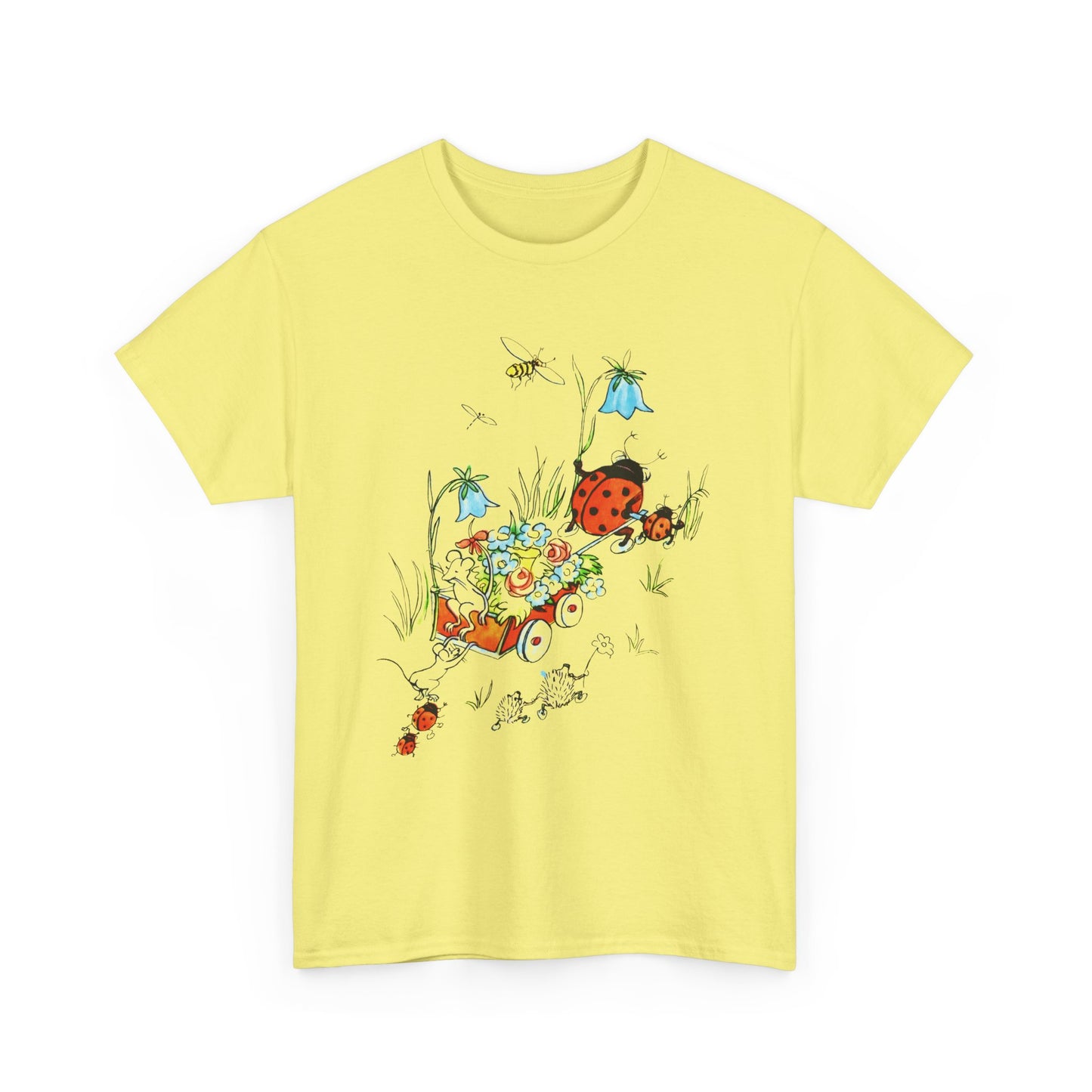 vintage postcard mouse and lady buggy reproduction tshirt