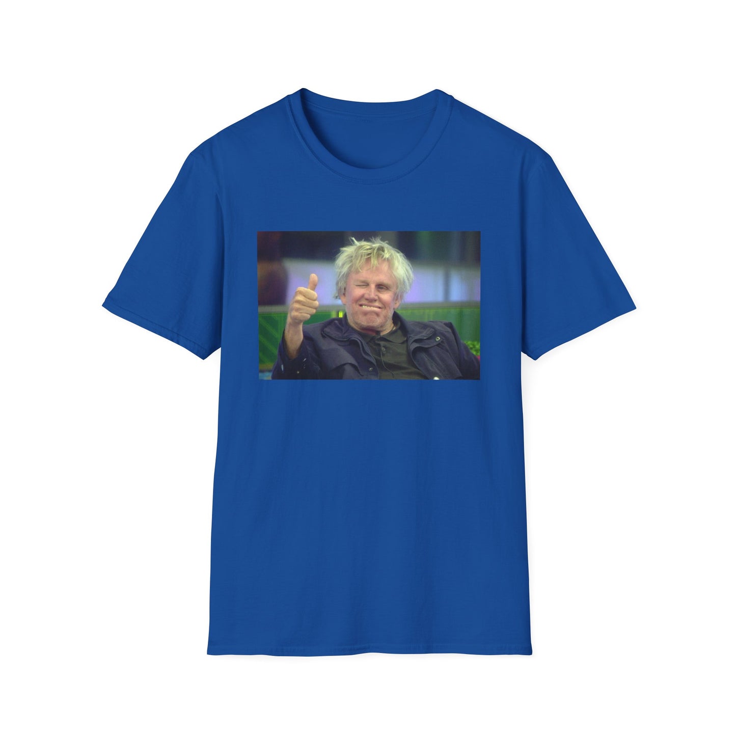 gary busey thumbs up tshirt