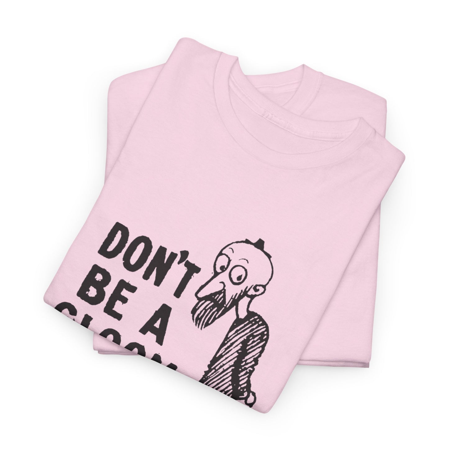 don't be a gloom vintage reproduction of a tokio cigarette pin by t.e powers gloom and joy unisex cotton tee