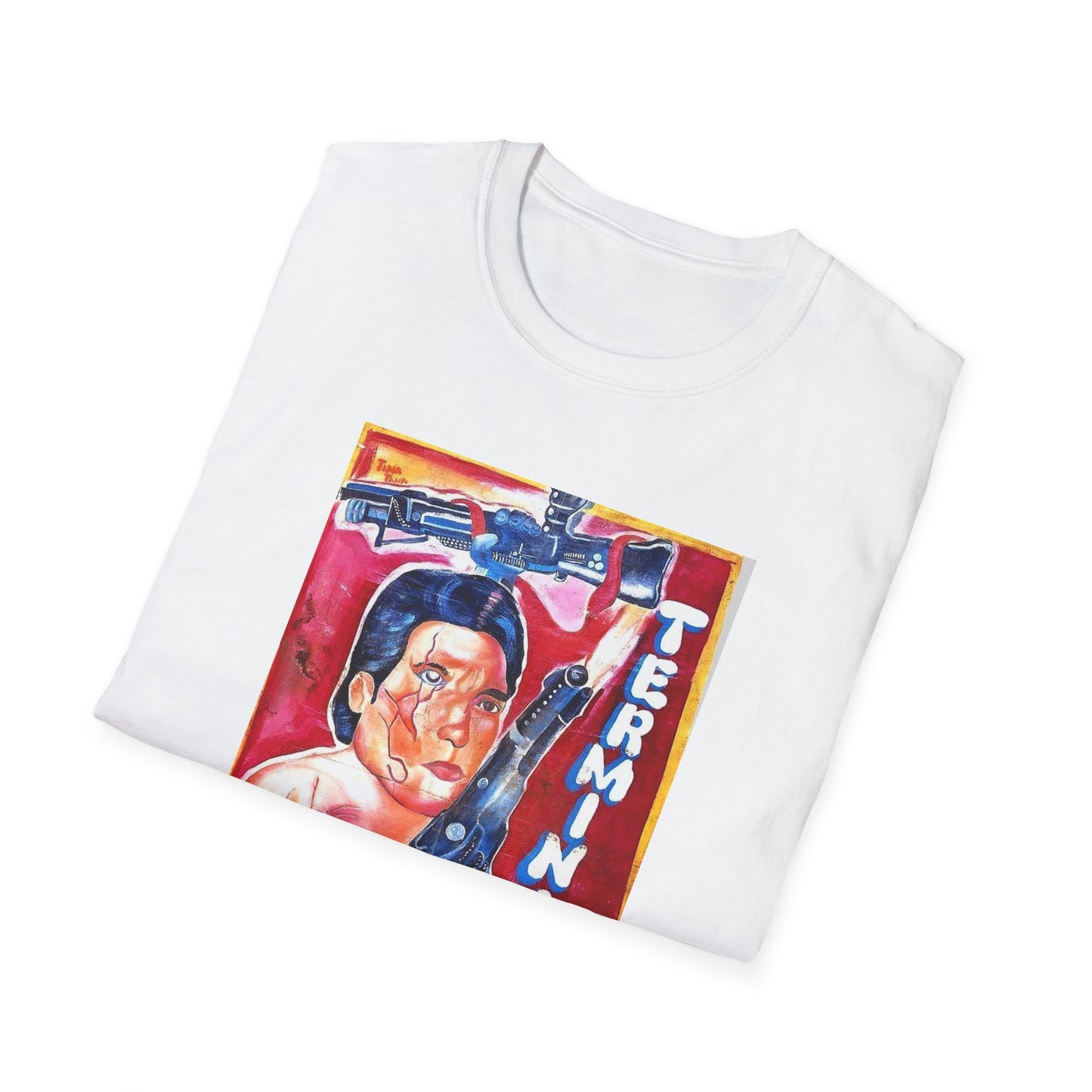 the terminator 1984 ghanaian movie poster tshirt