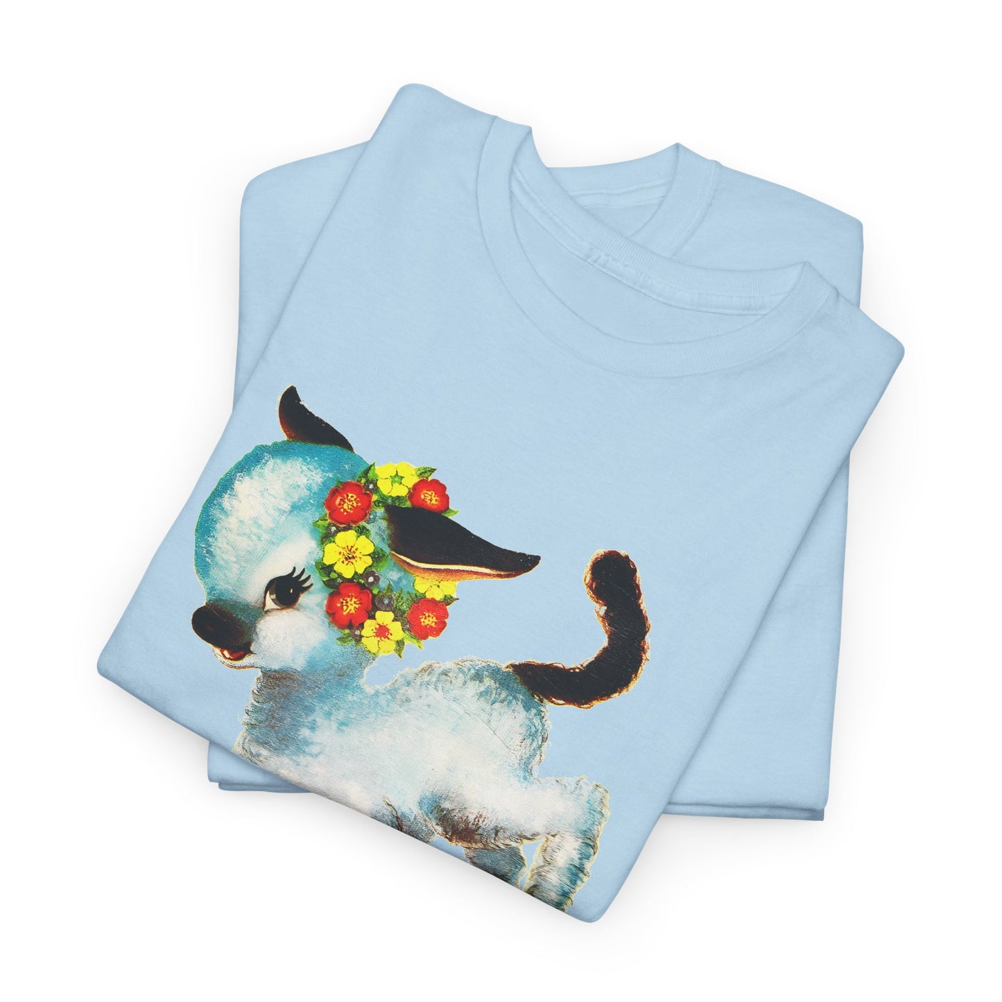 vintage cute baby sheep reproduction tshirt