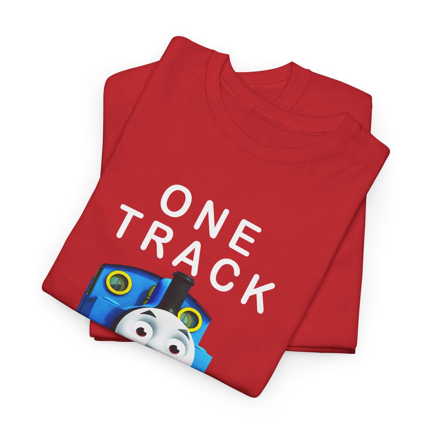 thomas the tank engine one track mind dumb tshirt