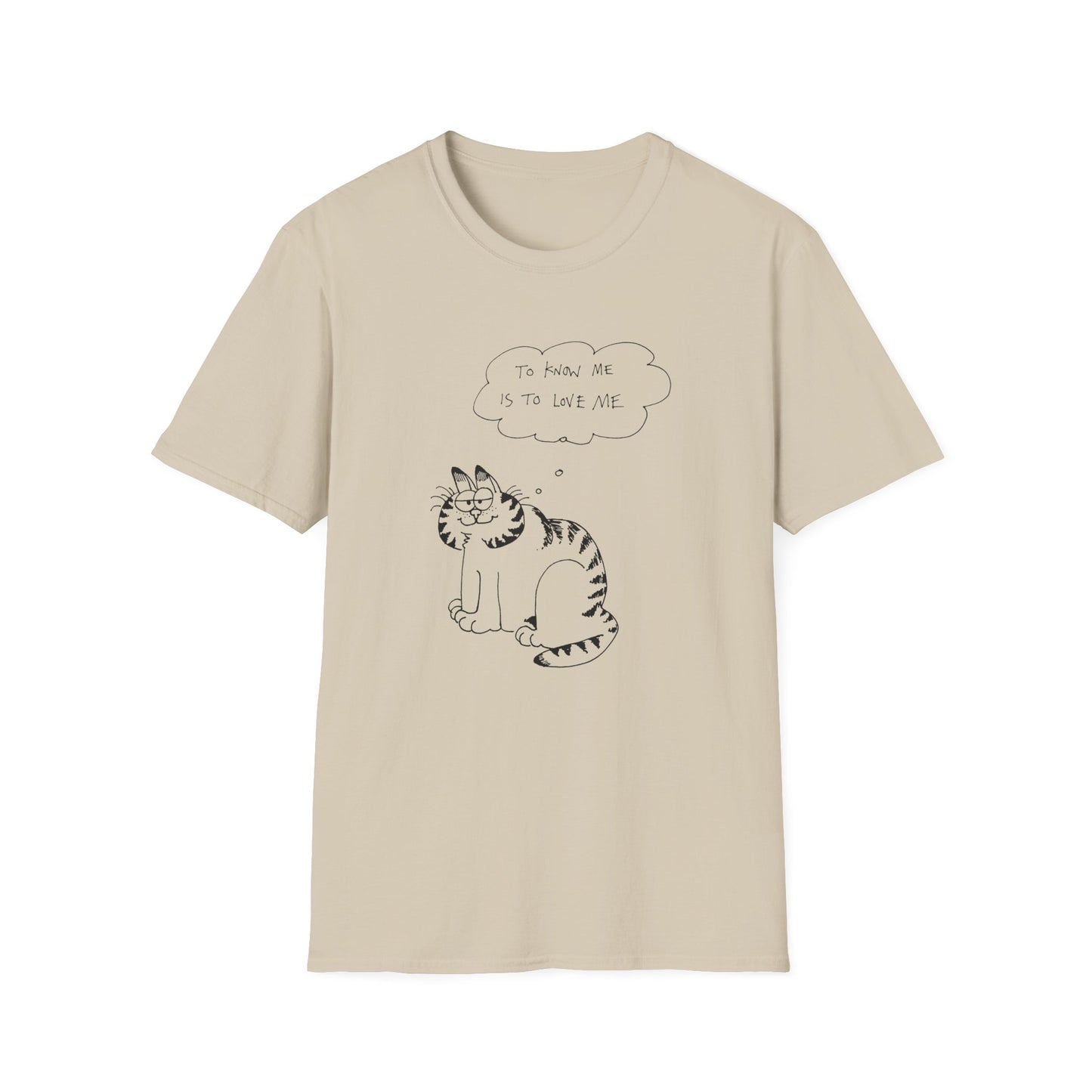 original drawing garfield fan art to know me is to love me tshirt