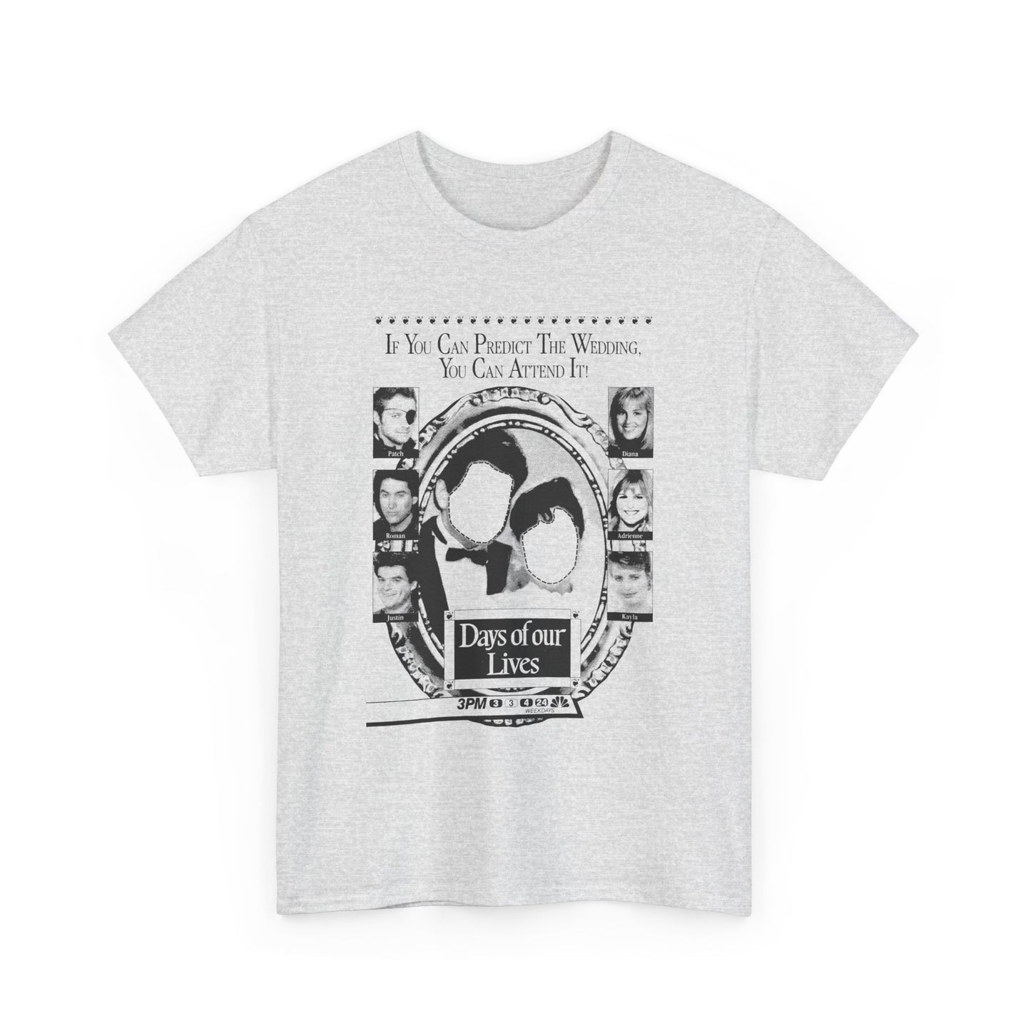 1988 tv ad for days of our lives soap opera reproduction tshirt