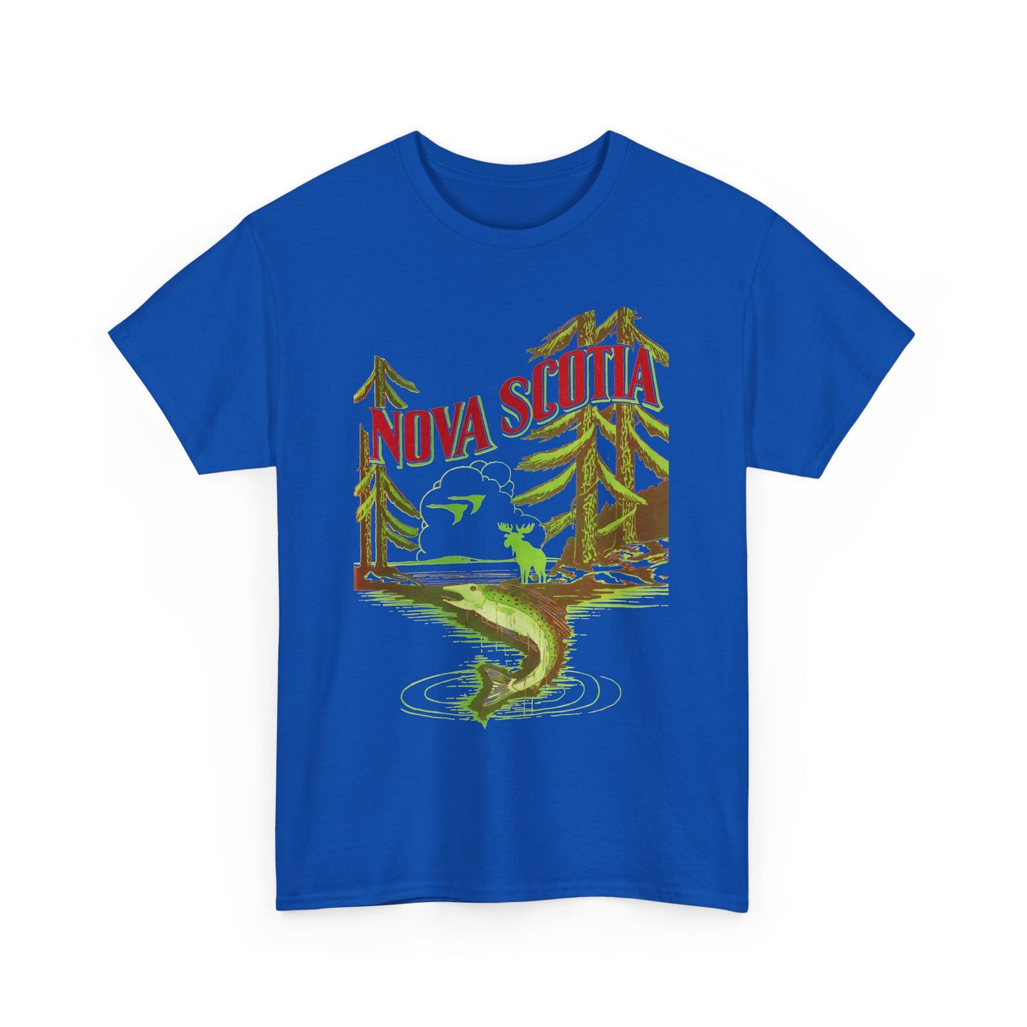 vintage tourism advertisement for nova scotia reproduction tshirt