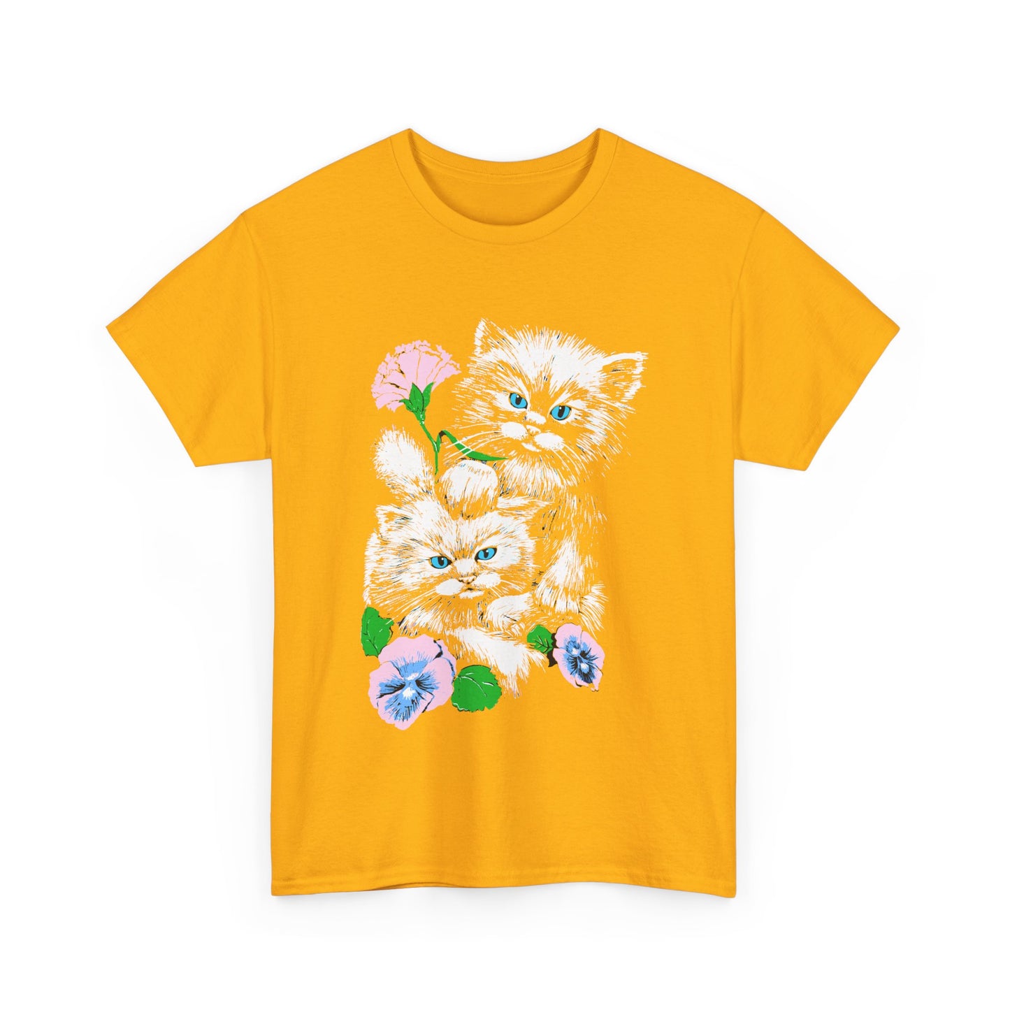 1980s distressed vintage cats reproduction tshirt