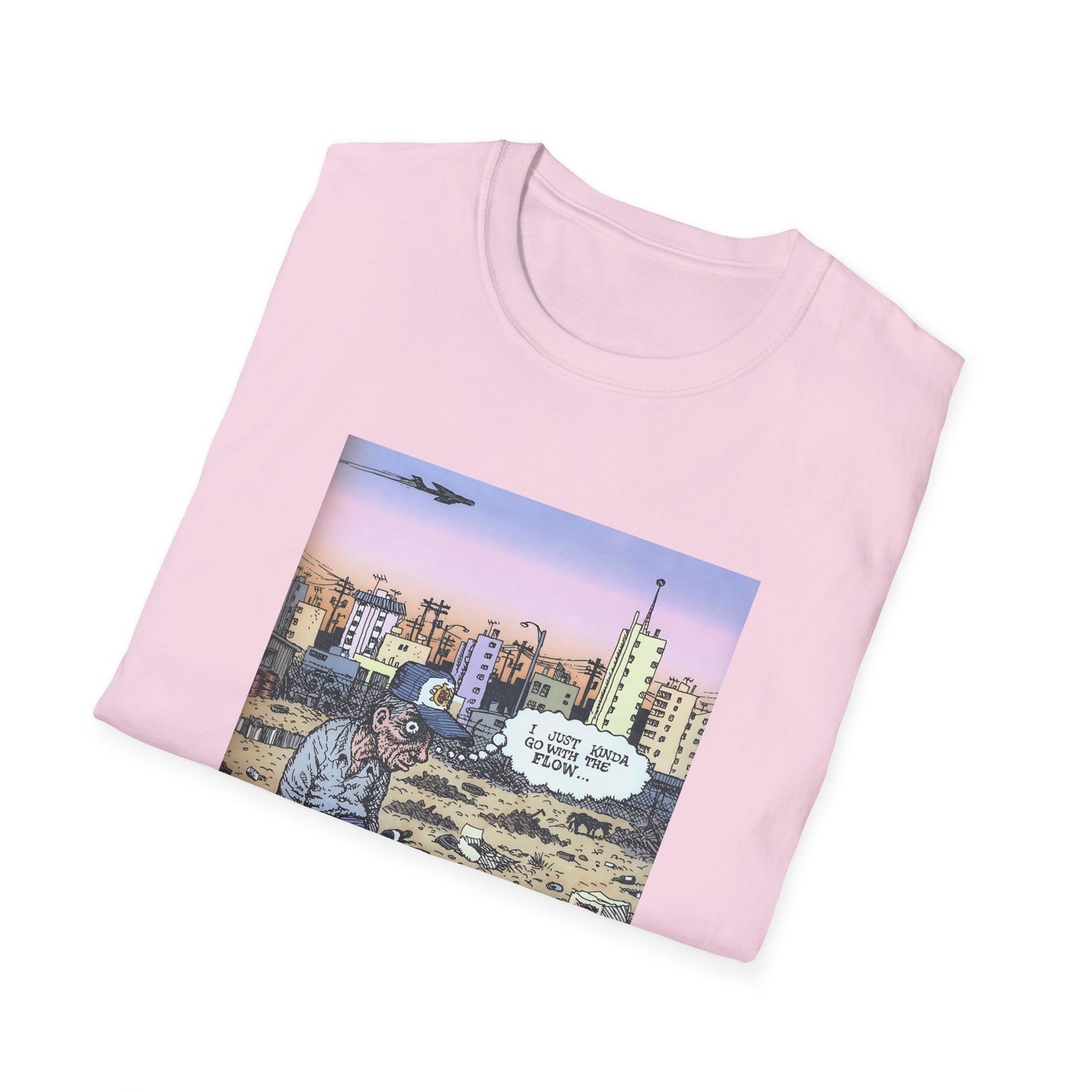 r. crumb i just kinda go with the flow tshirt