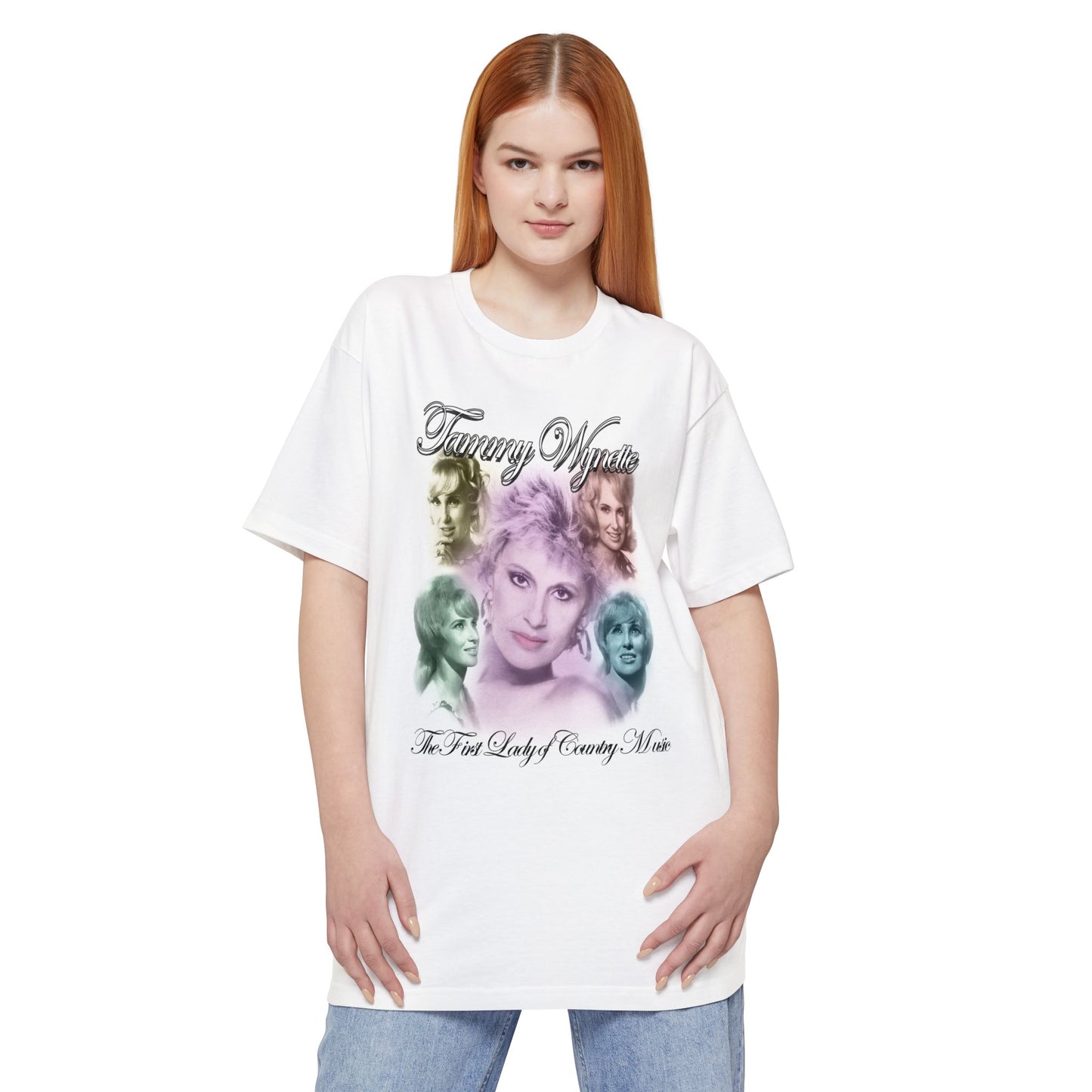 oversized tammy wynette fan art reproduction of rare 90s graphic unisex tall beefy tshirt