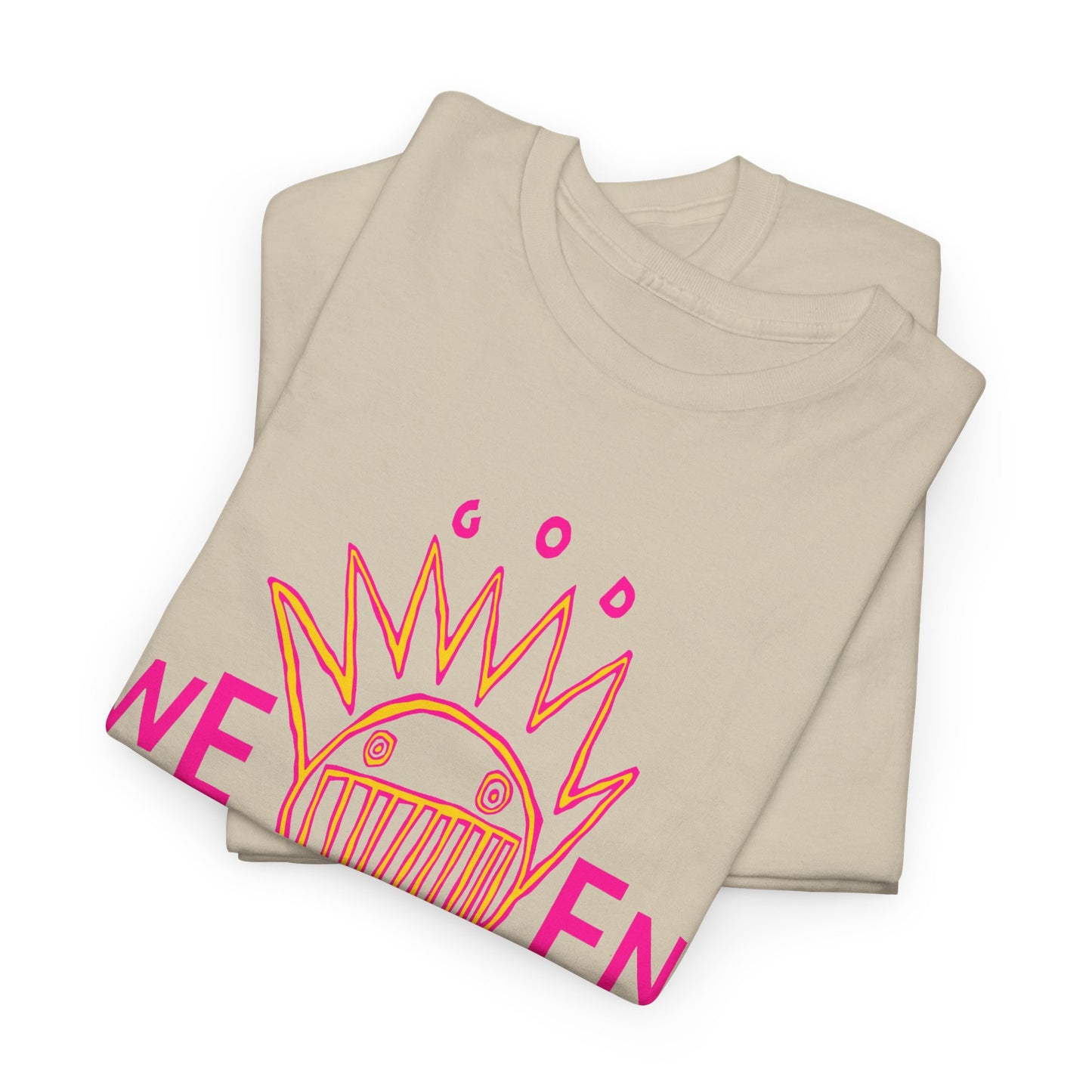 1990 god ween satan by ween album cover stretched neon colors tshirt