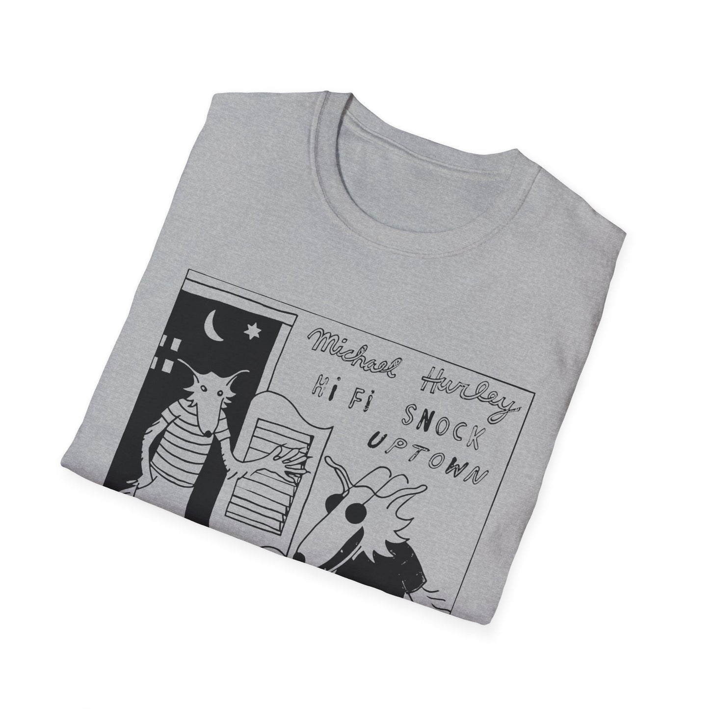 michael hurley 1972 hi fi snock uptown album in stencil tshirt