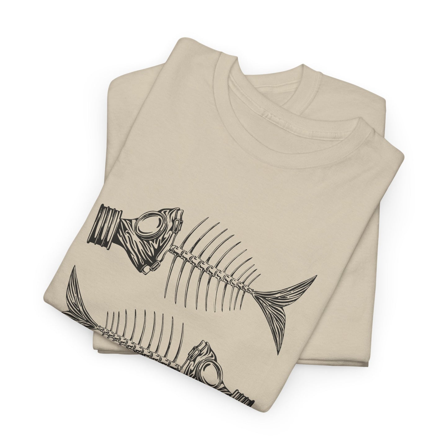 jacek rupinski polish skeletal fish with gas masks tshirt