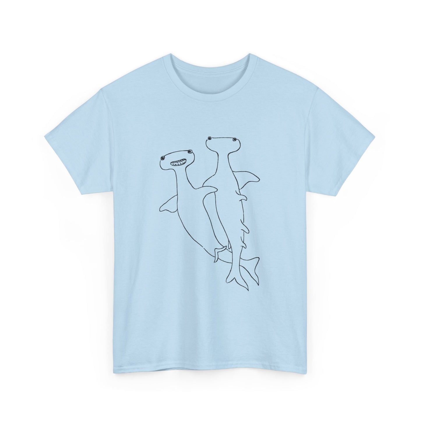 1735 a pair of hammerhead sharks edo period japanese illustration reproduction tshirt