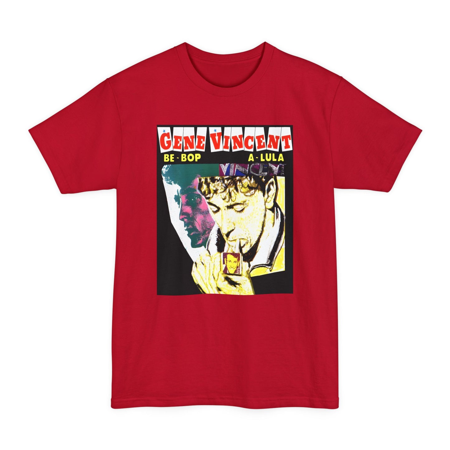 oversized gene vincent be bop a lula reproduction unisex tall beefy tshirt