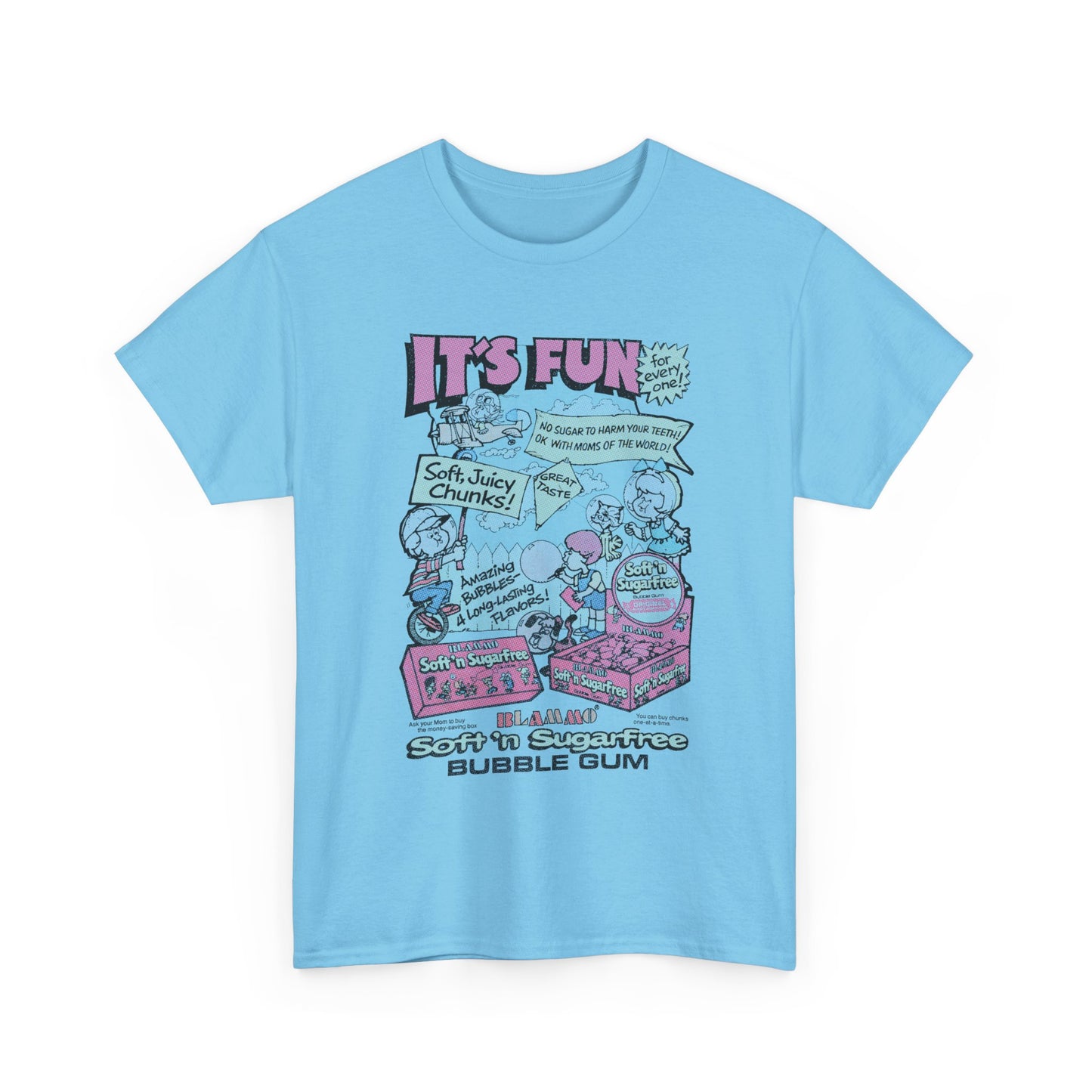 blammo bubble gum vintage comic book advertisement tshirt