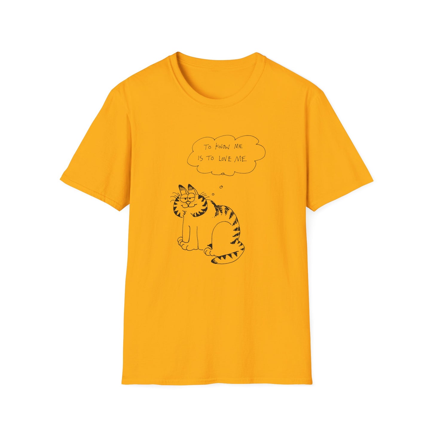 original drawing garfield fan art to know me is to love me tshirt