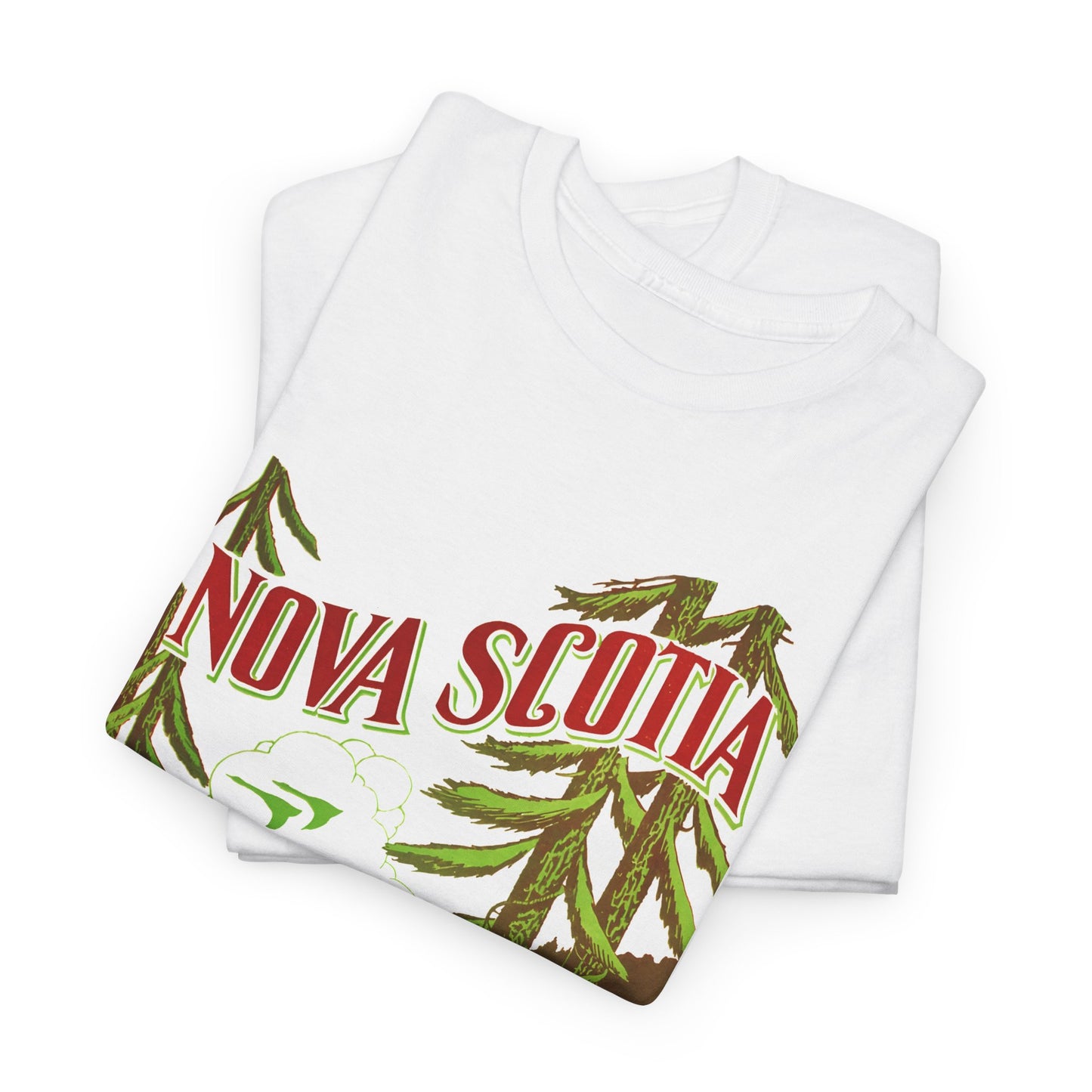 vintage tourism advertisement for nova scotia reproduction tshirt