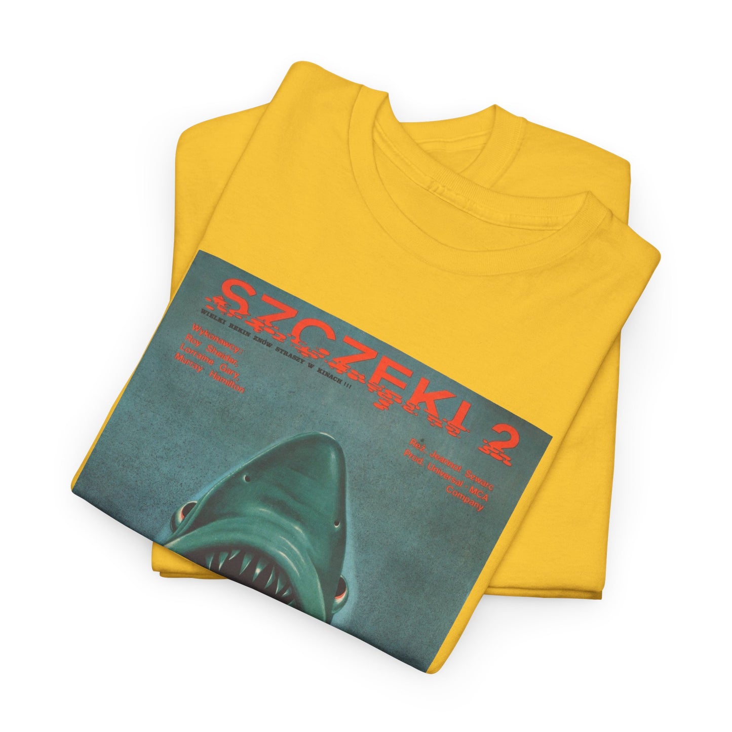 jaws 2 1980 polish movie poster reproduction tshirt