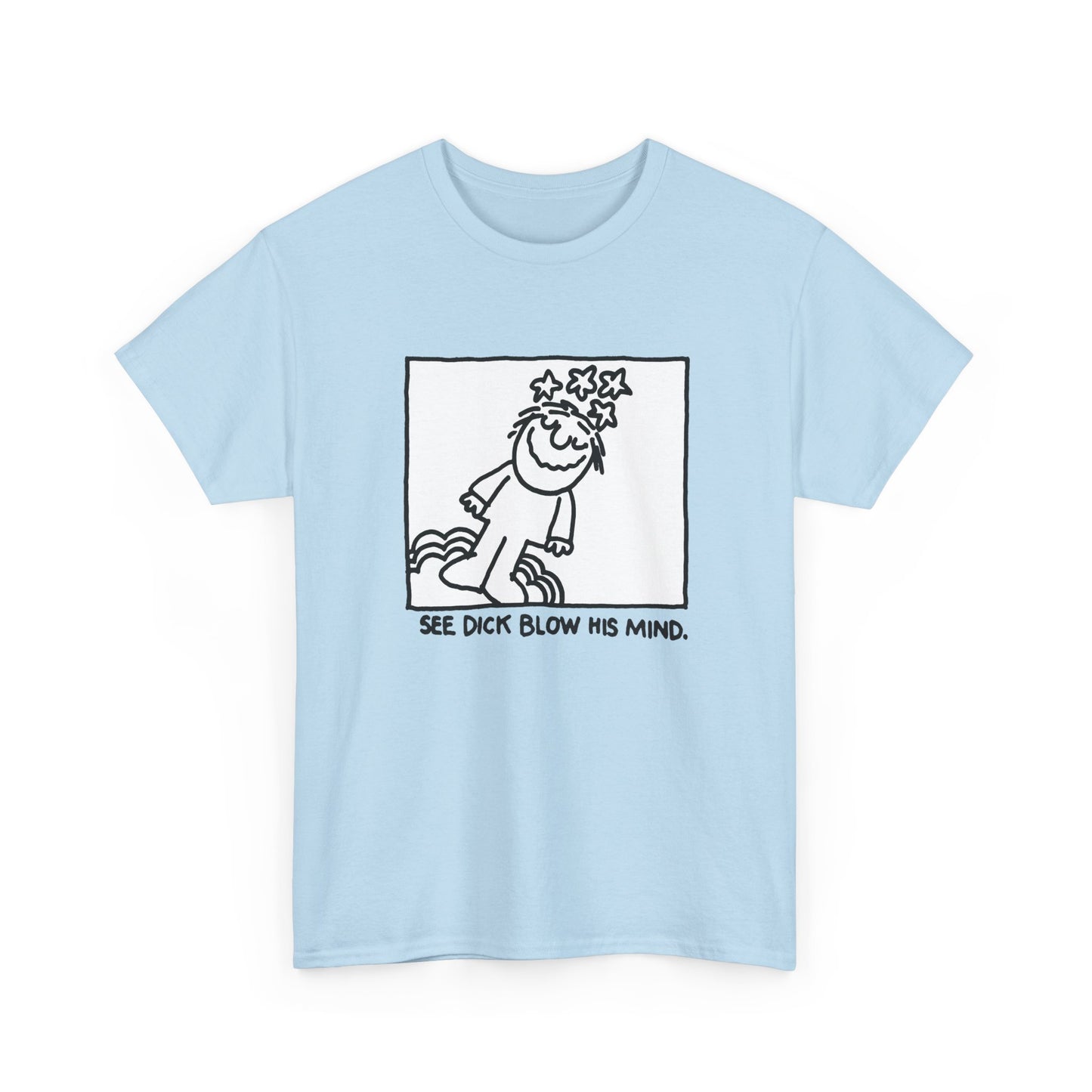 1971 the psychedelic coloring book see dick blow his mind cartoon reproduction tshirt