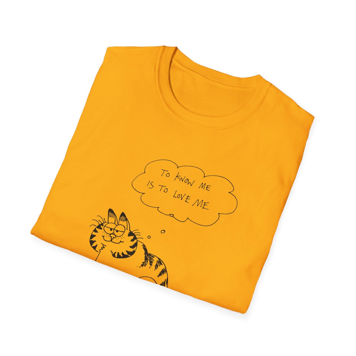 original drawing garfield fan art to know me is to love me tshirt