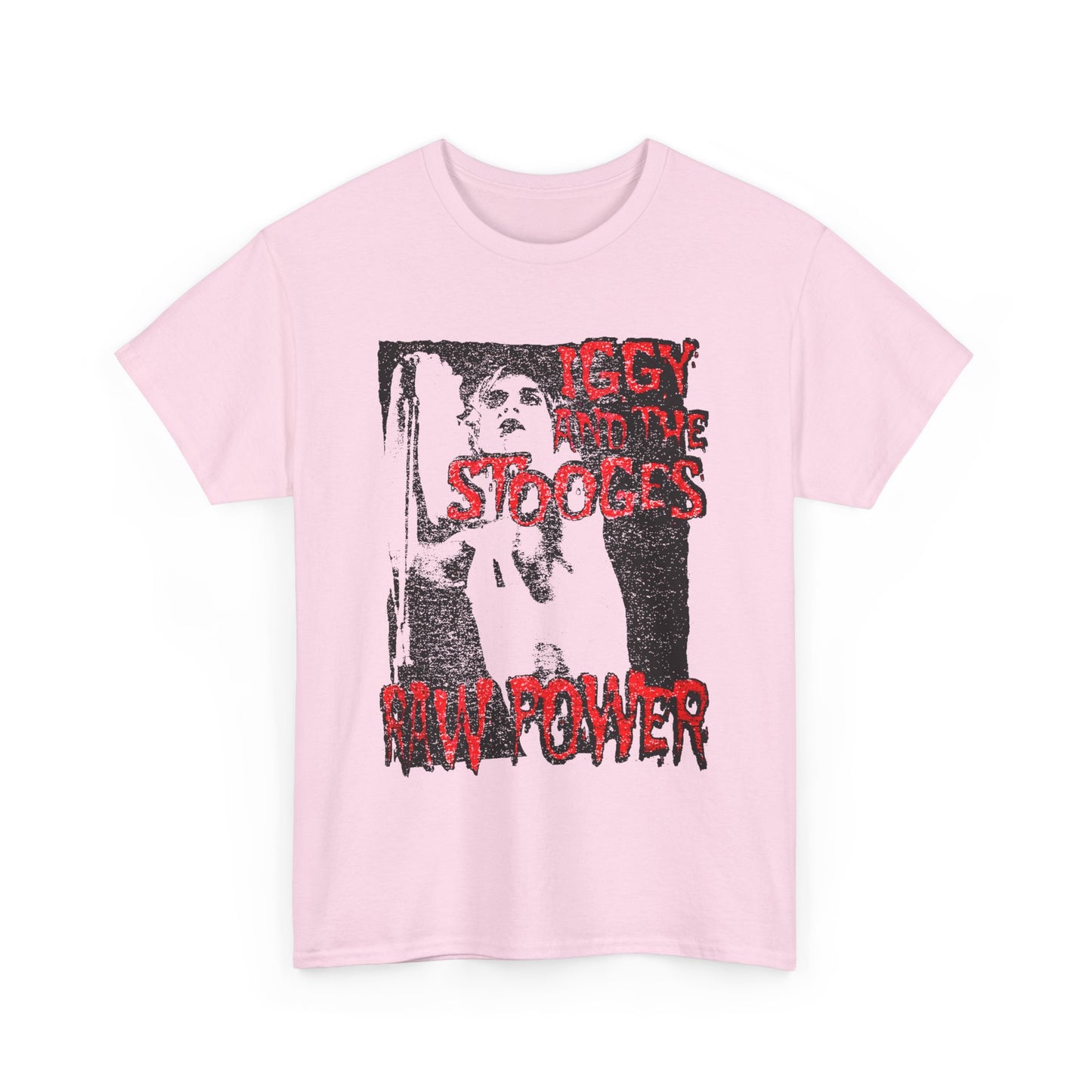 vintage iggy and the stooges raw power faded graphic reproduction tshirt