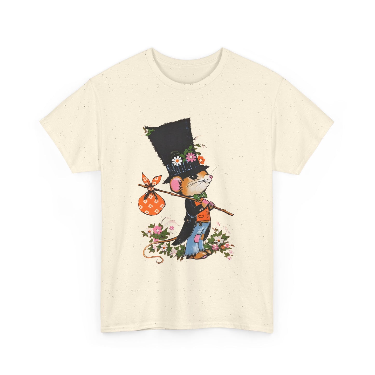 1970s vintage graphic novelty hobo mouse reproduction tshirt