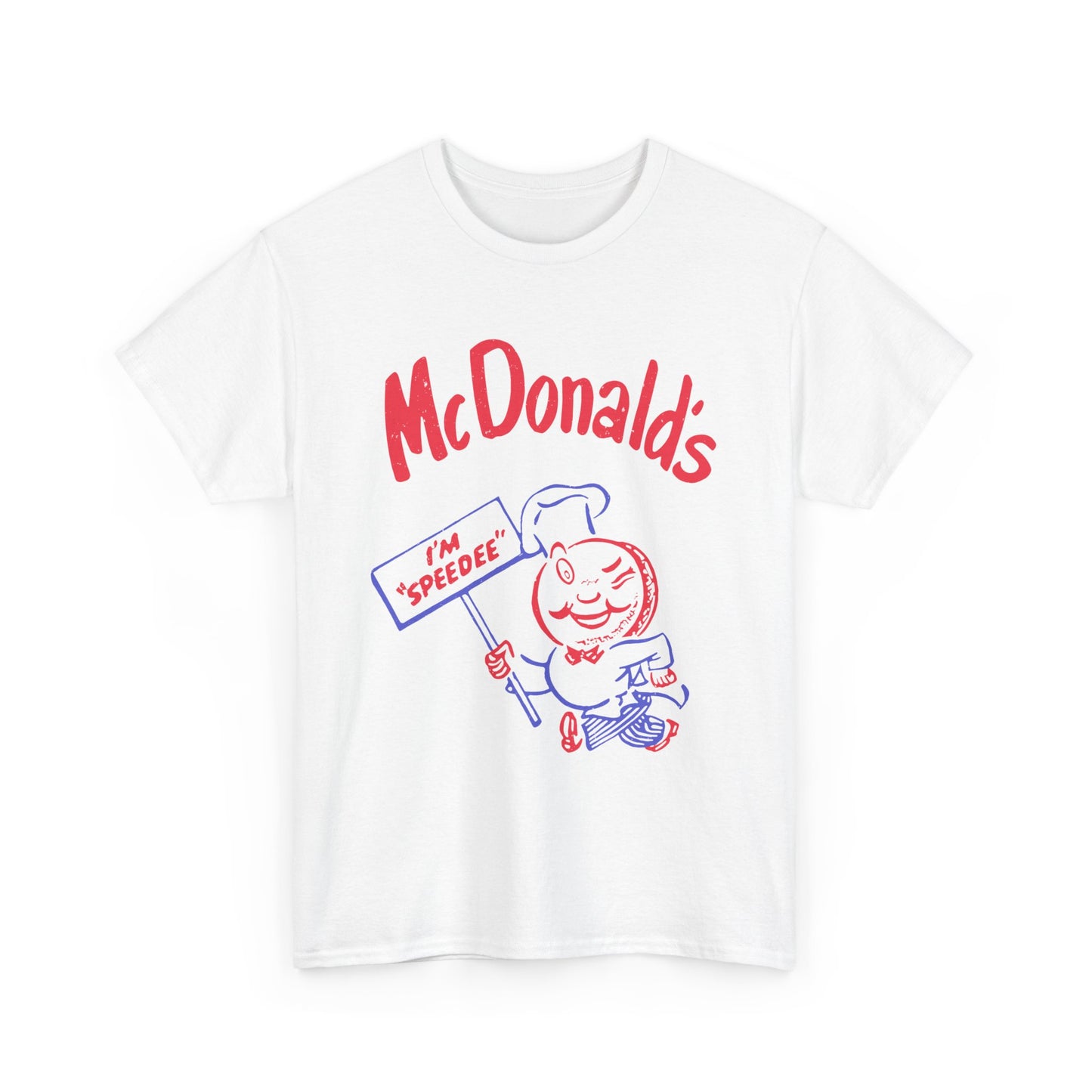 1950s vintage mcdonalds distressed logo reproduction tshirt