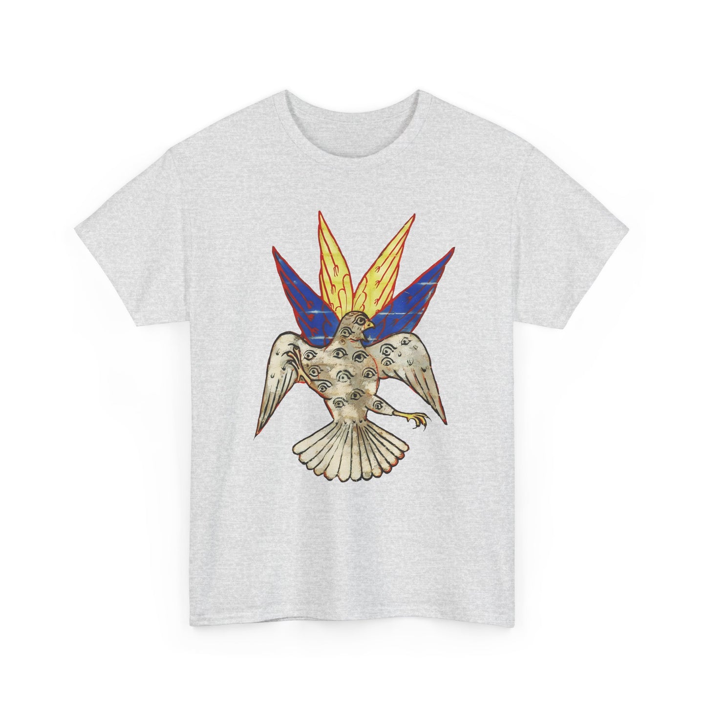13th century gothic illuminated manuscript of the book of revelation seraph tshirt