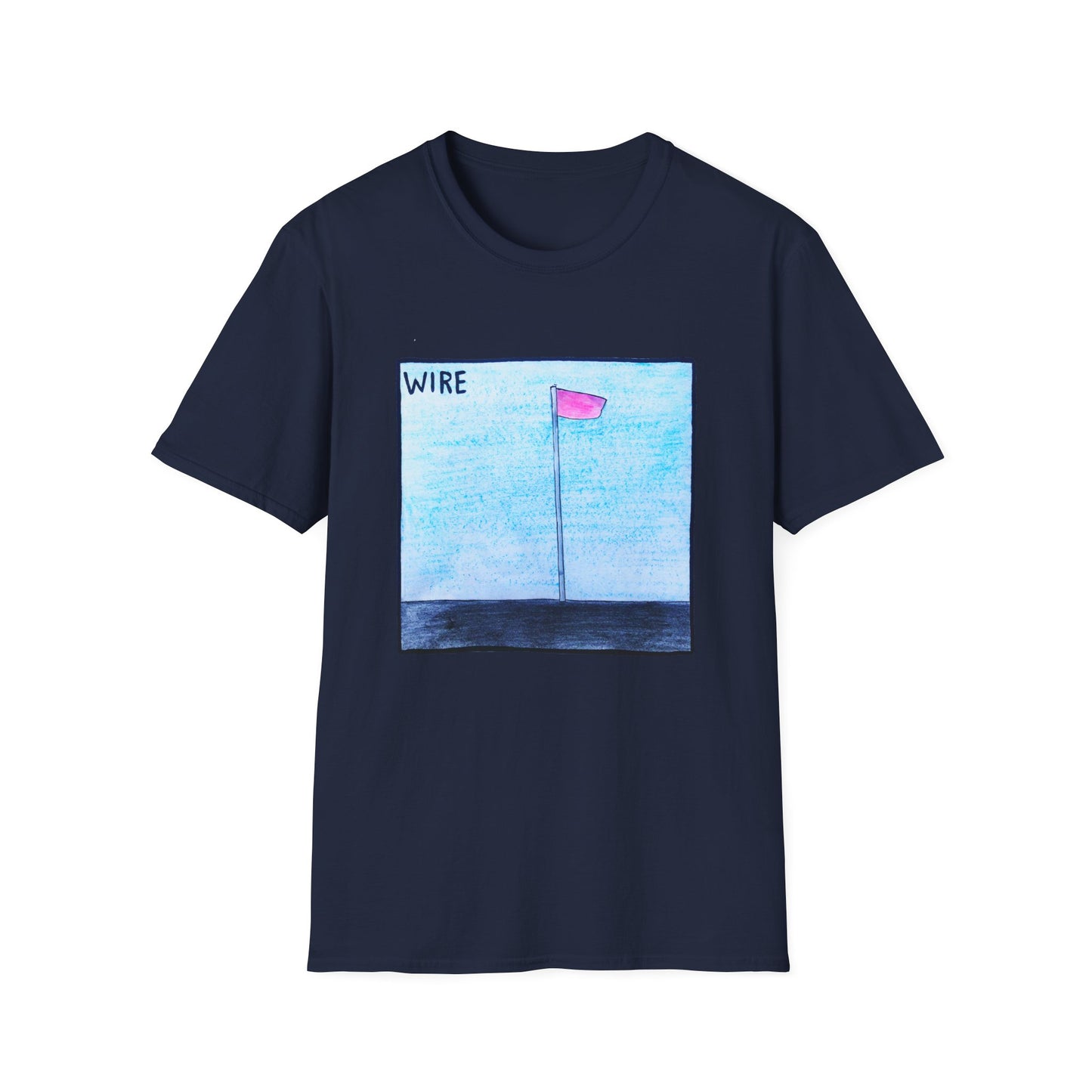 wire 1977 pink flag album cover homemade fan art tshirt