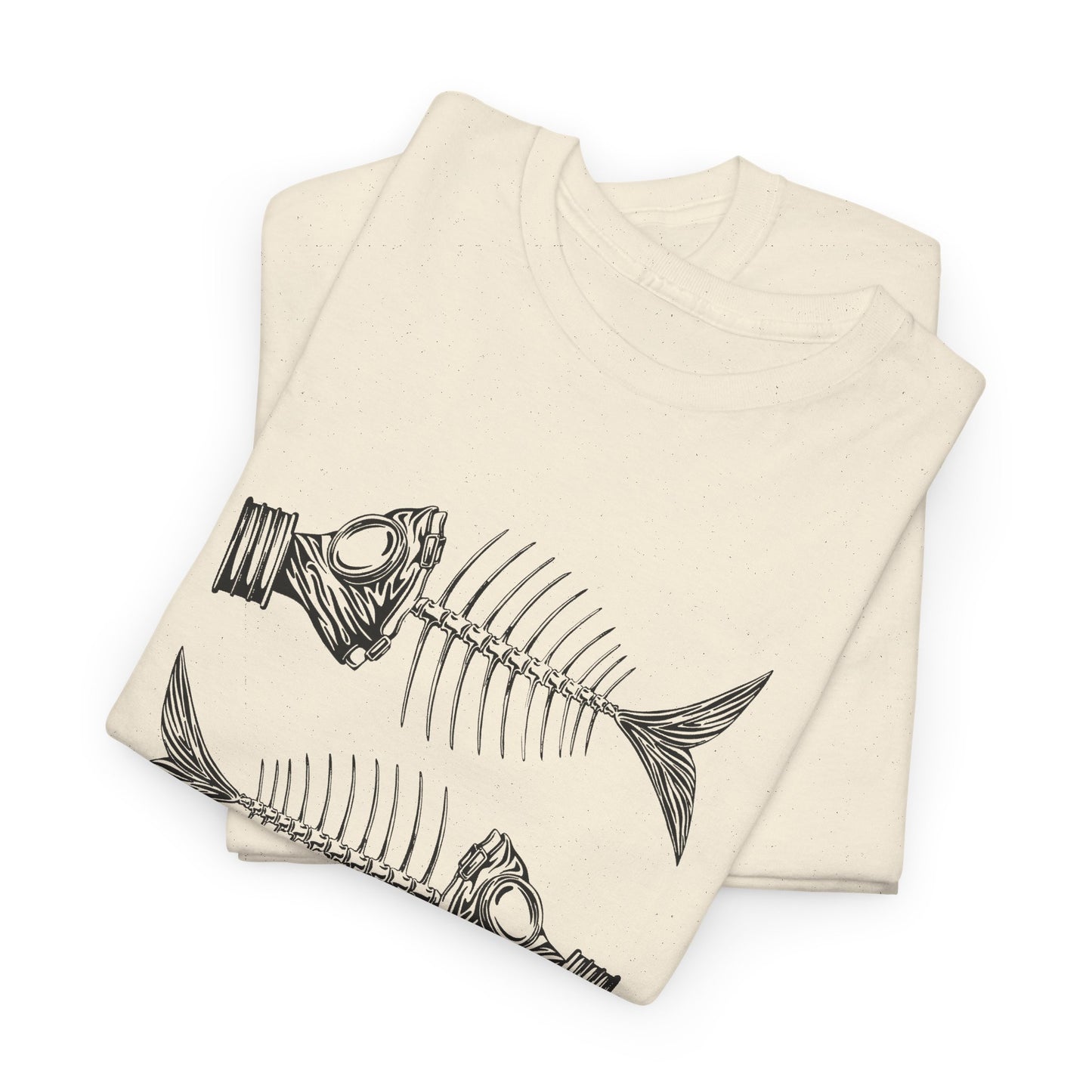 jacek rupinski polish skeletal fish with gas masks tshirt