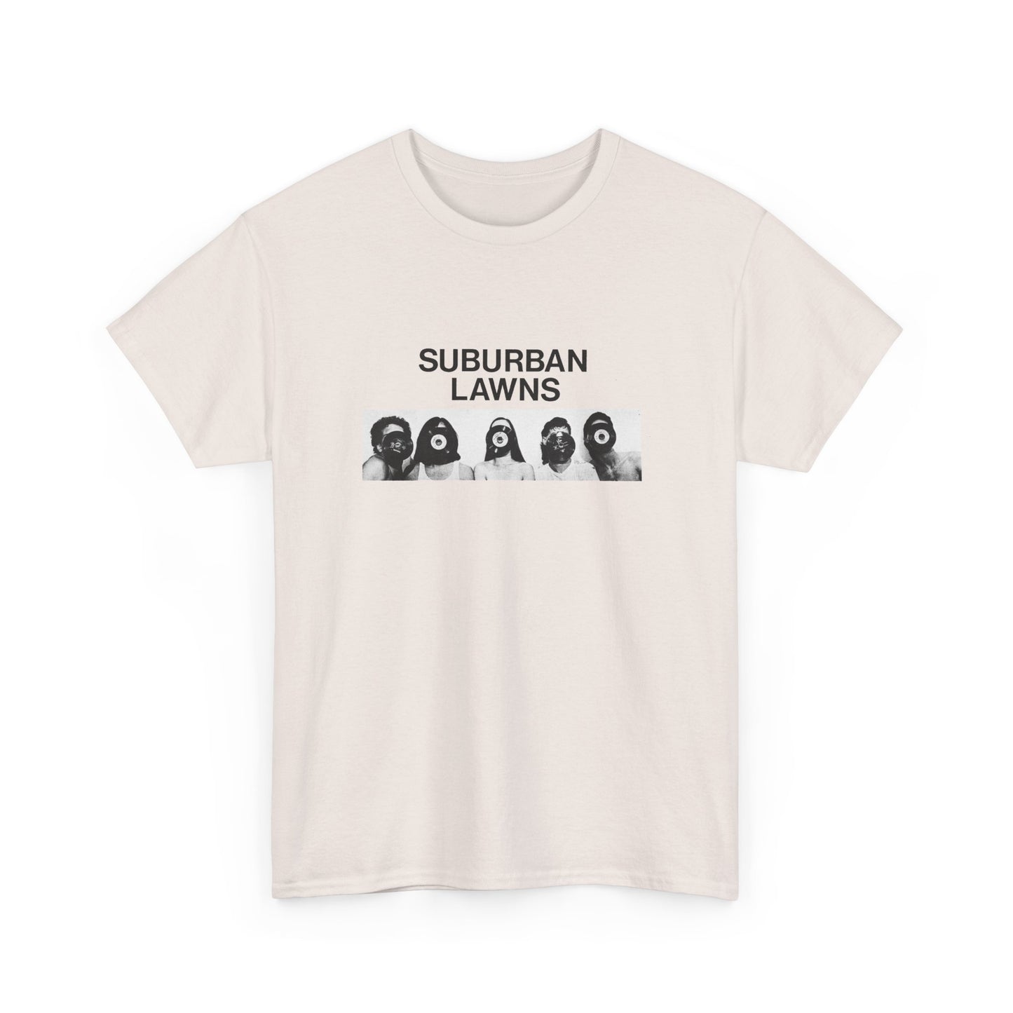 1970s california punk band suburban lawns photo tshirt