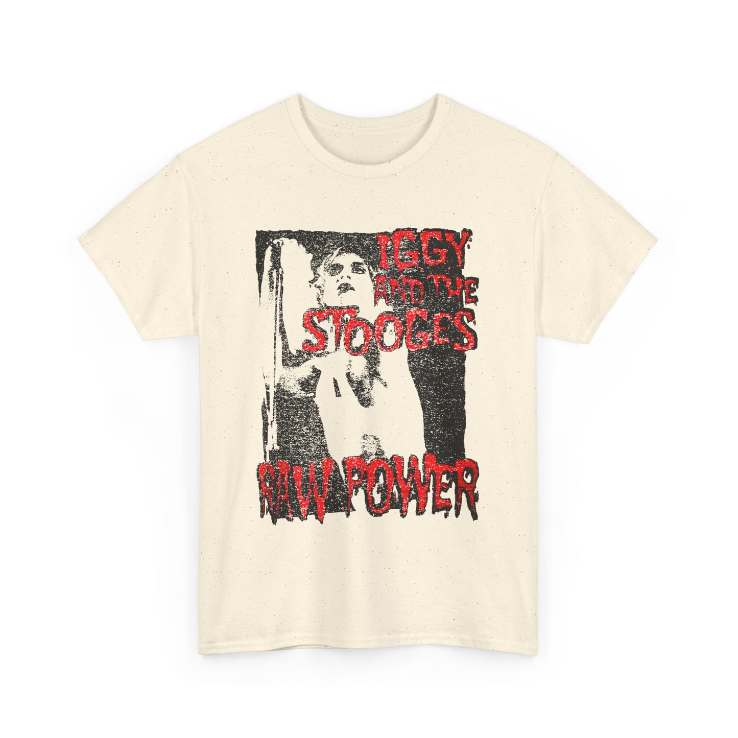 vintage iggy and the stooges raw power faded graphic reproduction tshirt