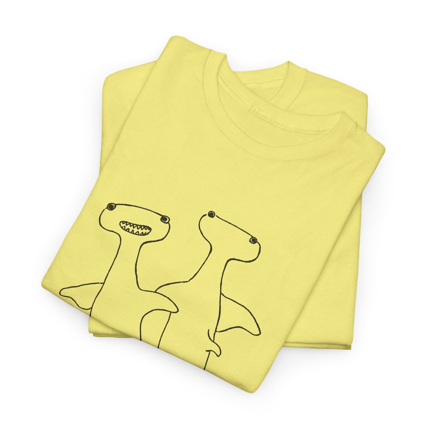 1735 a pair of hammerhead sharks edo period japanese illustration reproduction tshirt