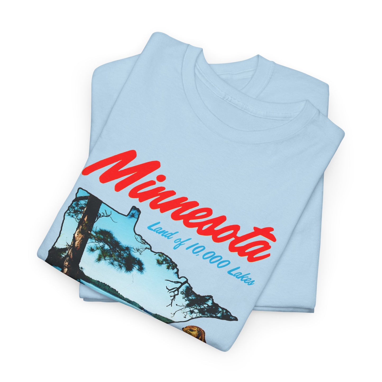 vintage postcard minnesota land of 10 000 lakes reproduction tshirt
