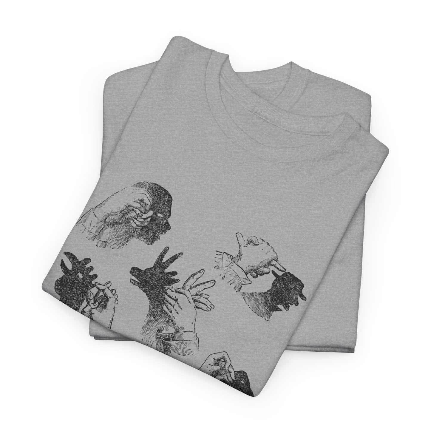 1883 hand shadows on the wall illustration from popular scientific recreations book tshirt